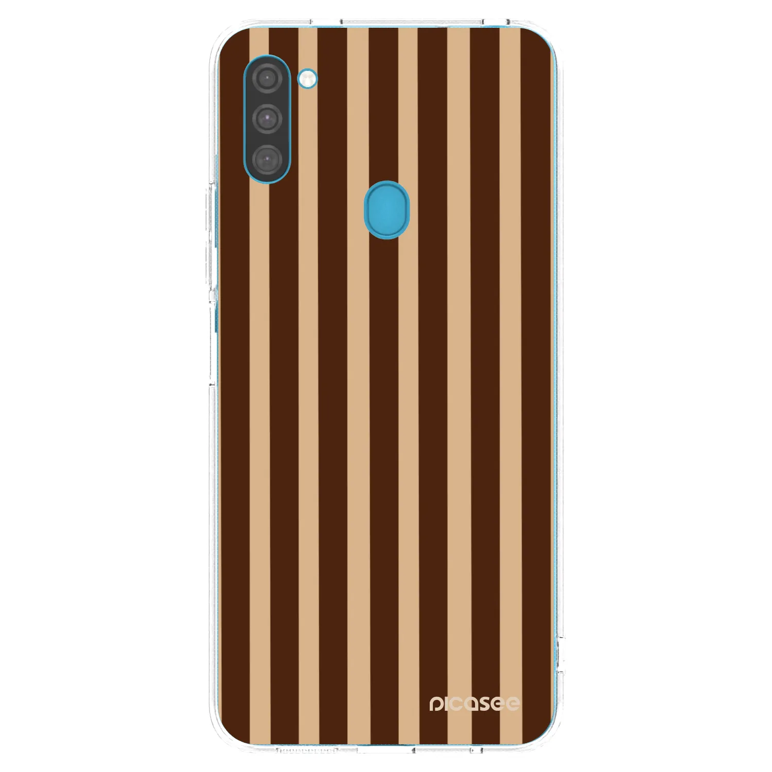 Picasee átlátszó szilikon tok az alábbi mobiltelefonokra Samsung Galaxy M11 - Brown lines