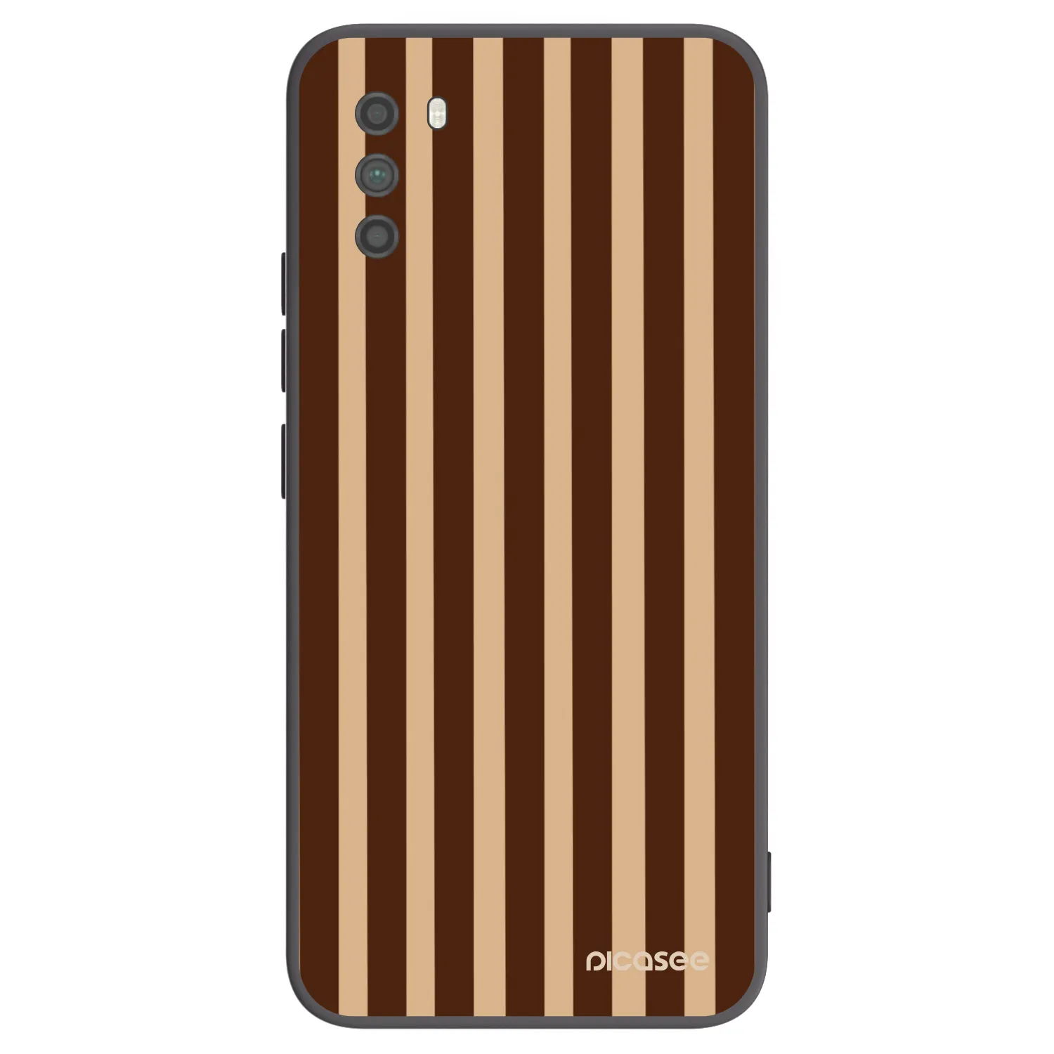Picasee fekete szilikon tok az alábbi mobiltelefonokra Xiaomi Poco M3 - Brown lines
