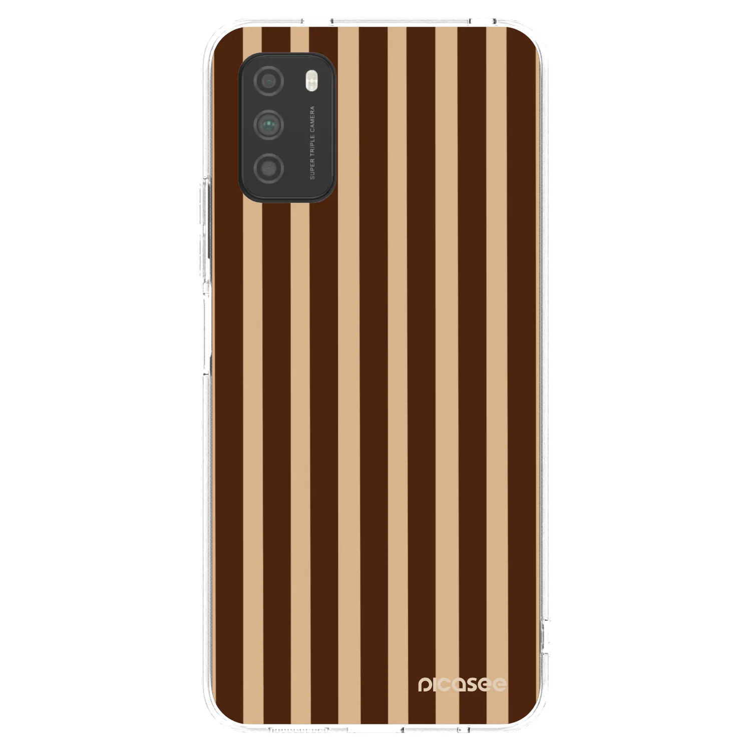 Picasee átlátszó szilikon tok az alábbi mobiltelefonokra Xiaomi Poco M3 - Brown lines