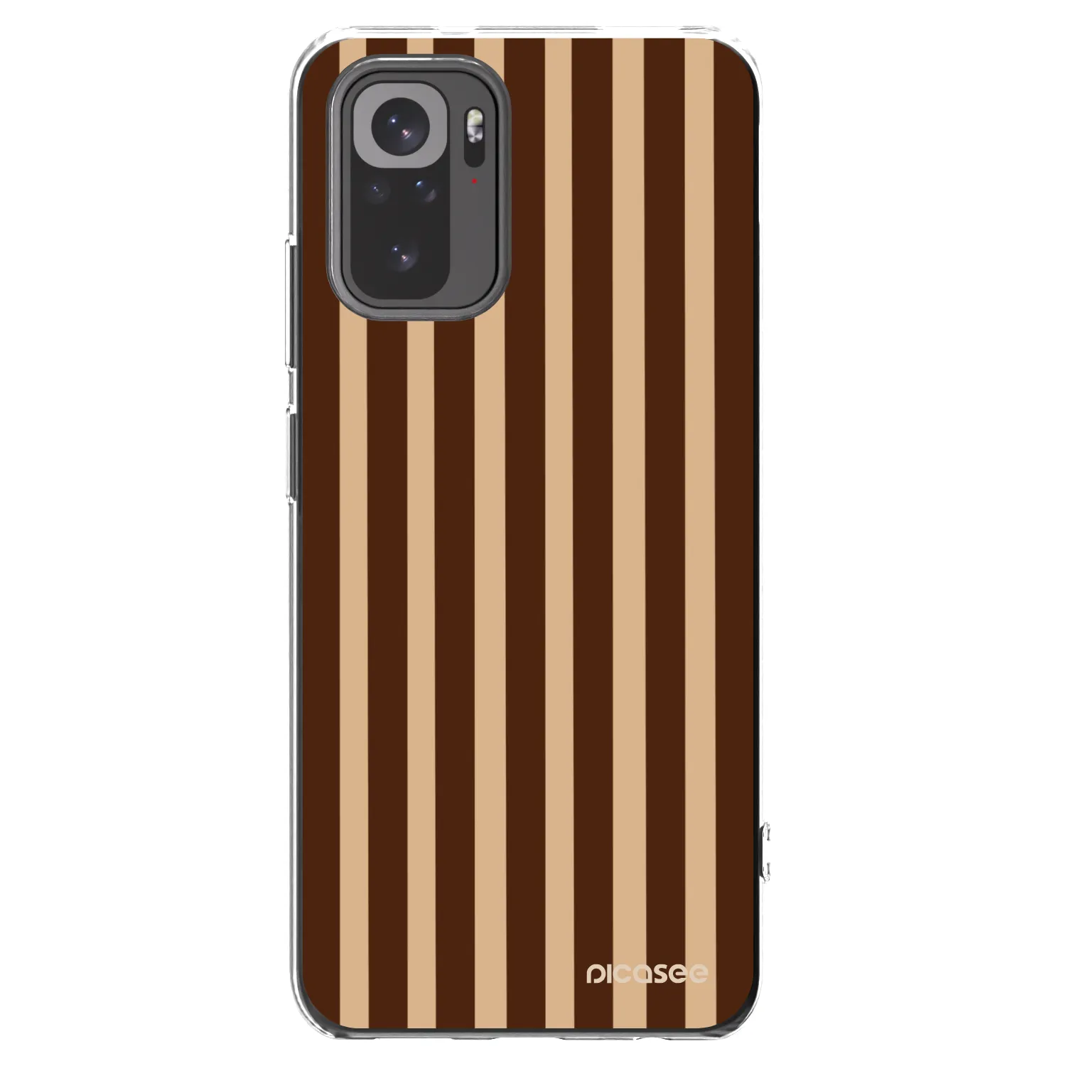 Picasee átlátszó szilikon tok az alábbi mobiltelefonokra Xiaomi Redmi Note 10 - Brown lines
