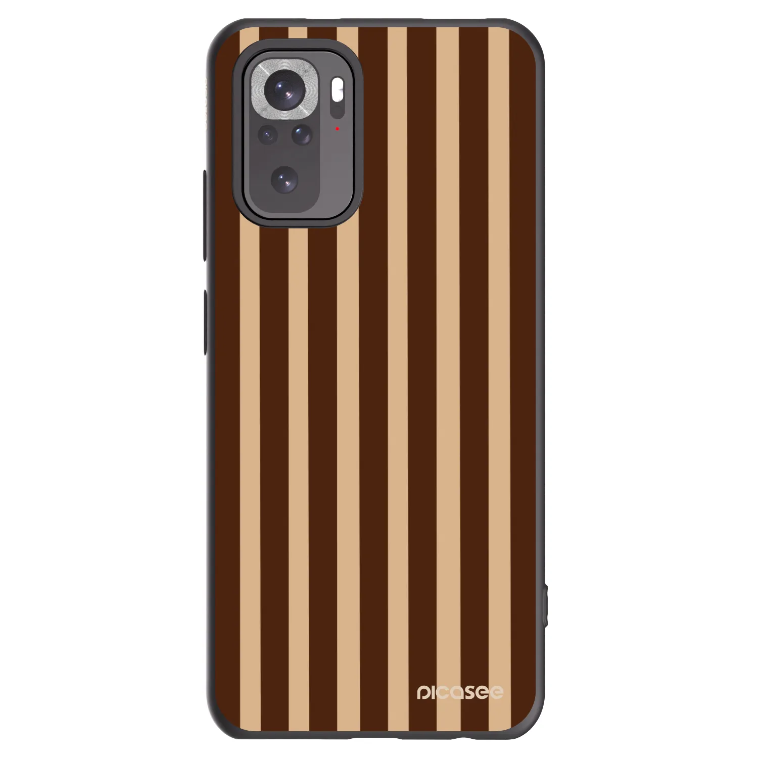 Picasee fekete szilikon tok az alábbi mobiltelefonokra Xiaomi Redmi Note 10 - Brown lines