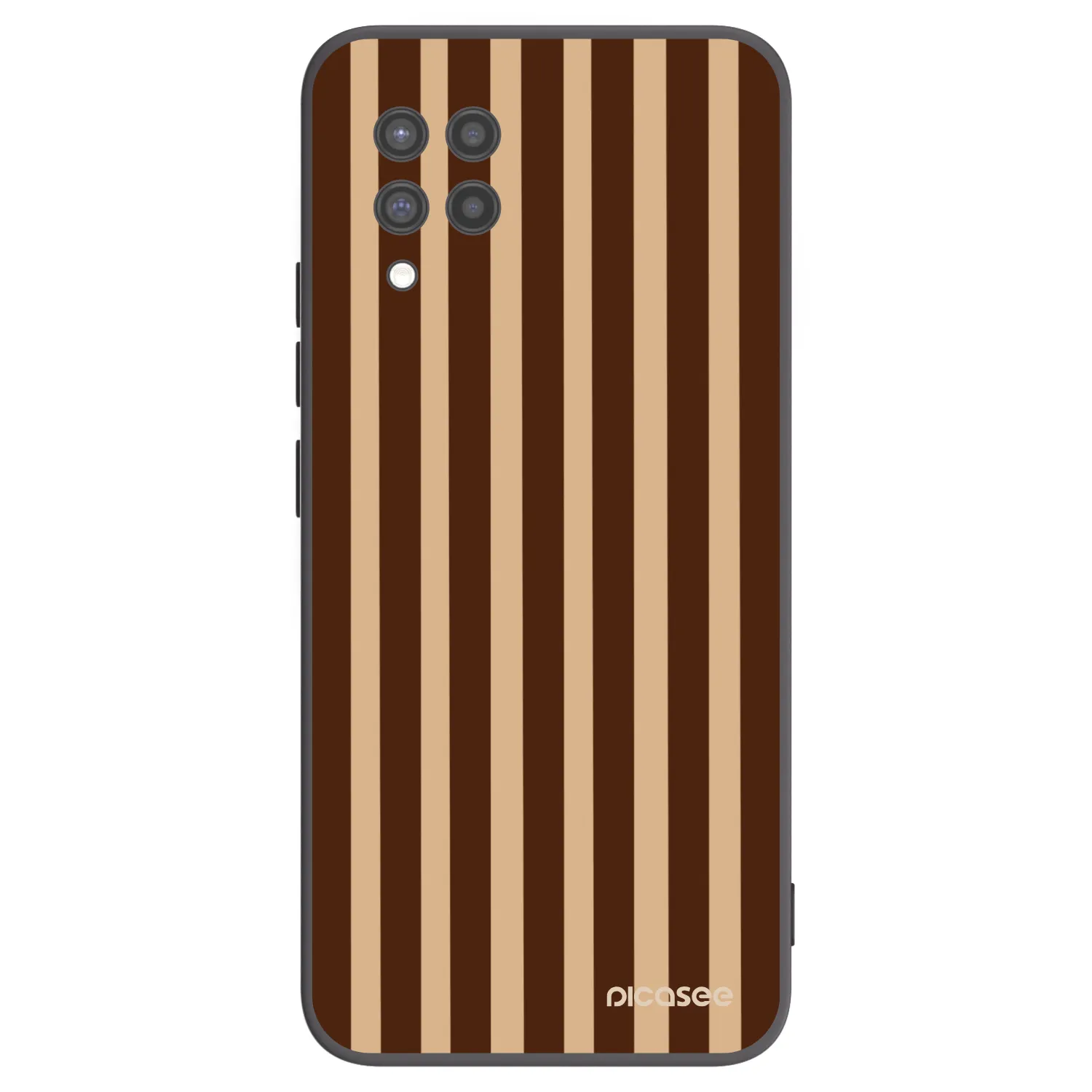 Picasee fekete szilikon tok az alábbi mobiltelefonokra Samsung Galaxy A42 A426B - Brown lines