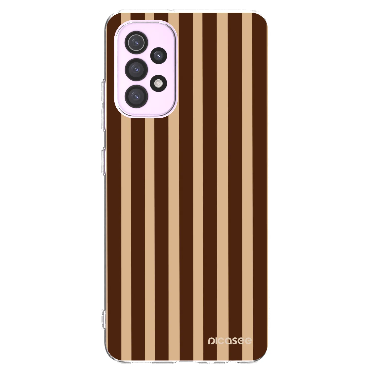 Picasee átlátszó szilikon tok az alábbi mobiltelefonokra Samsung Galaxy A32 5G A326B - Brown lines