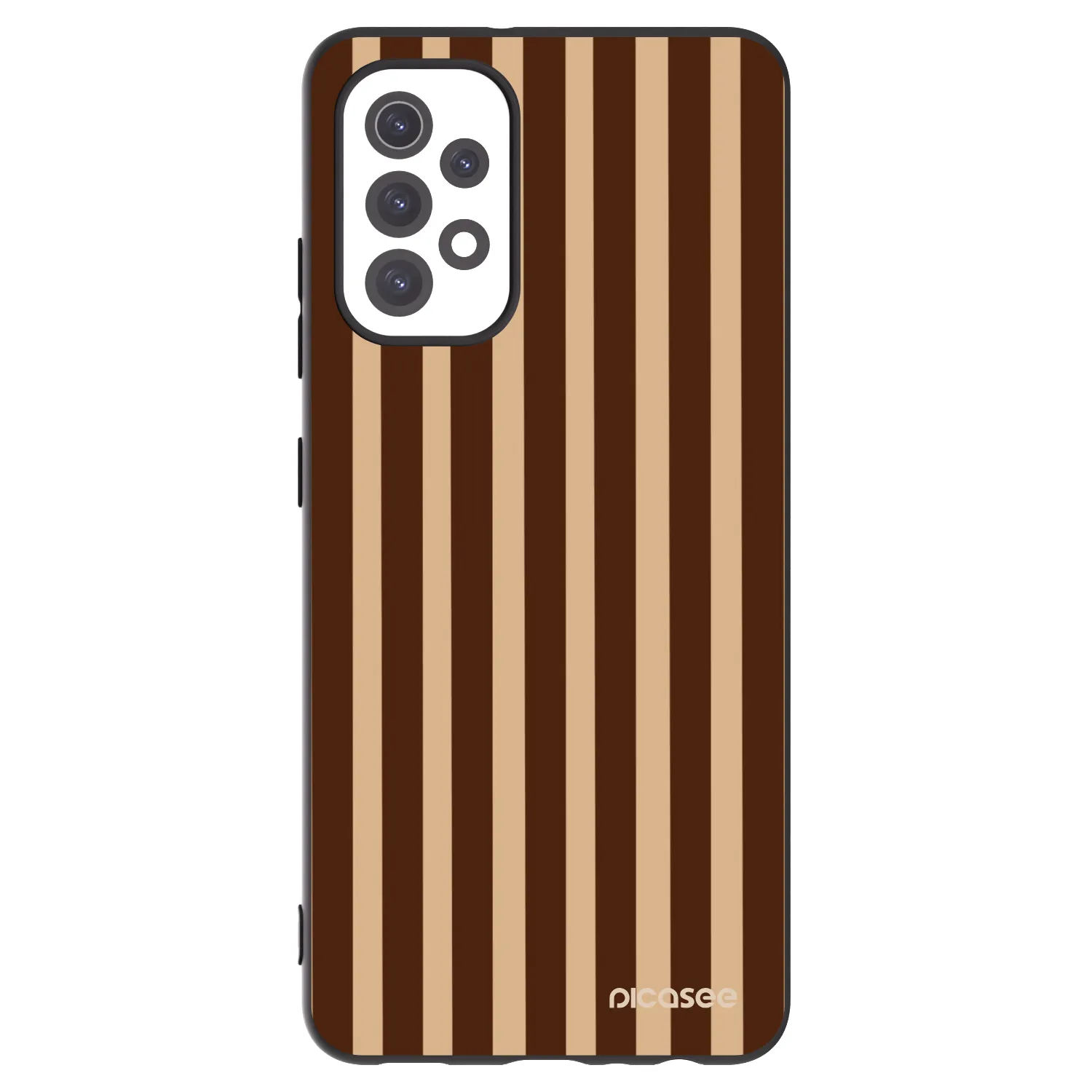 Picasee fekete szilikon tok az alábbi mobiltelefonokra Samsung Galaxy A32 5G A326B - Brown lines