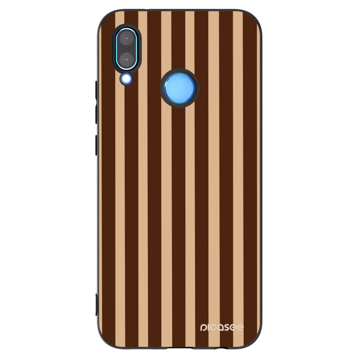 Picasee fekete szilikon tok az alábbi mobiltelefonokra Huawei P20 Lite - Brown lines