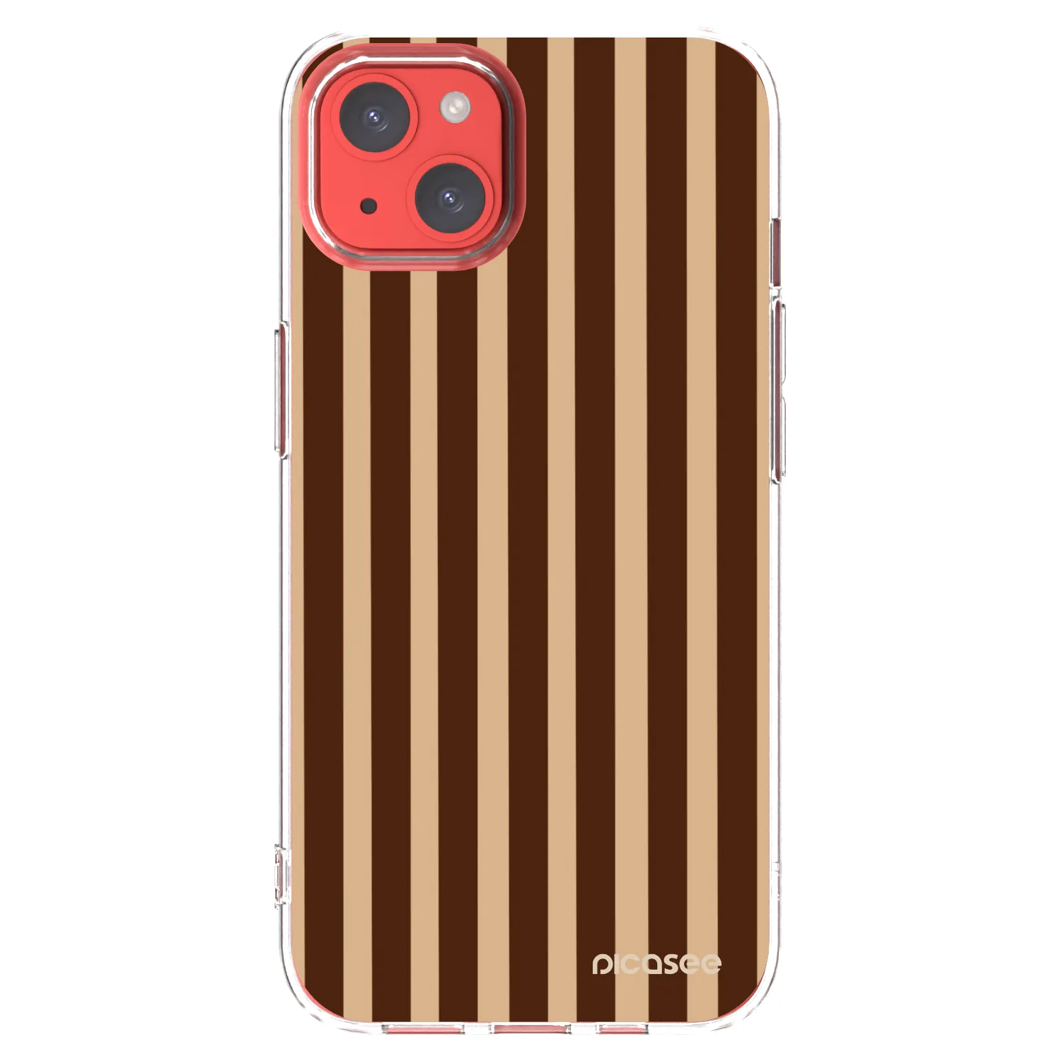 Picasee átlátszó szilikon tok az alábbi mobiltelefonokra Apple iPhone 13 - Brown lines