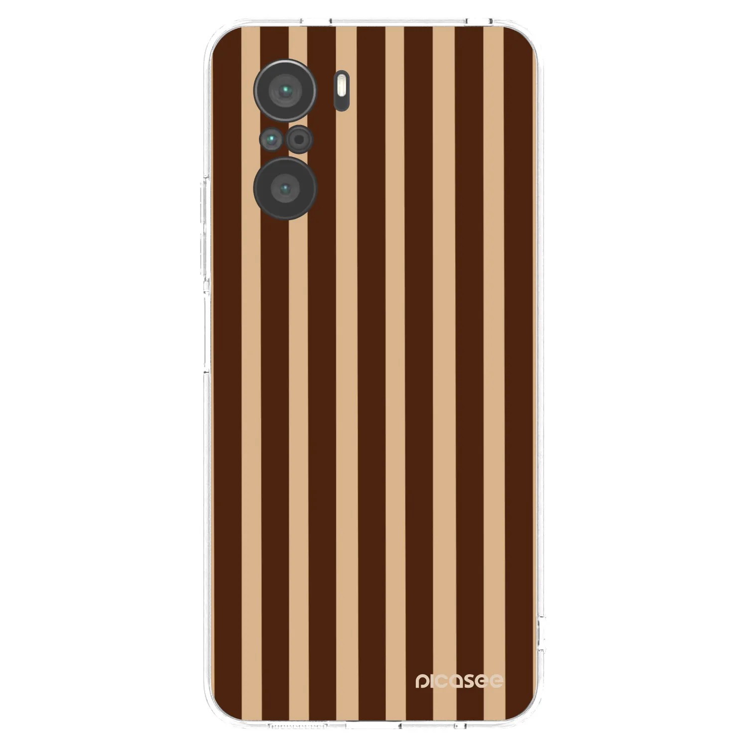 Picasee átlátszó szilikon tok az alábbi mobiltelefonokra Xiaomi Poco F3 - Brown lines