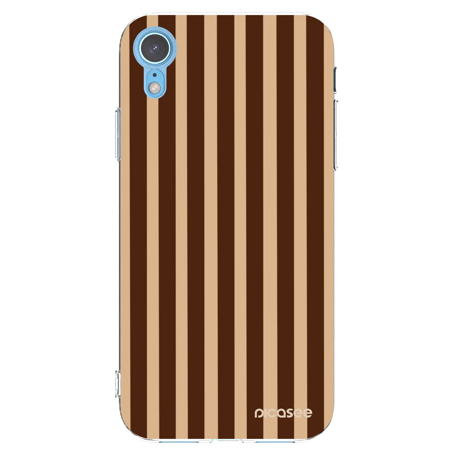 Picasee átlátszó szilikon tok az alábbi mobiltelefonokra Apple iPhone XR - Brown lines