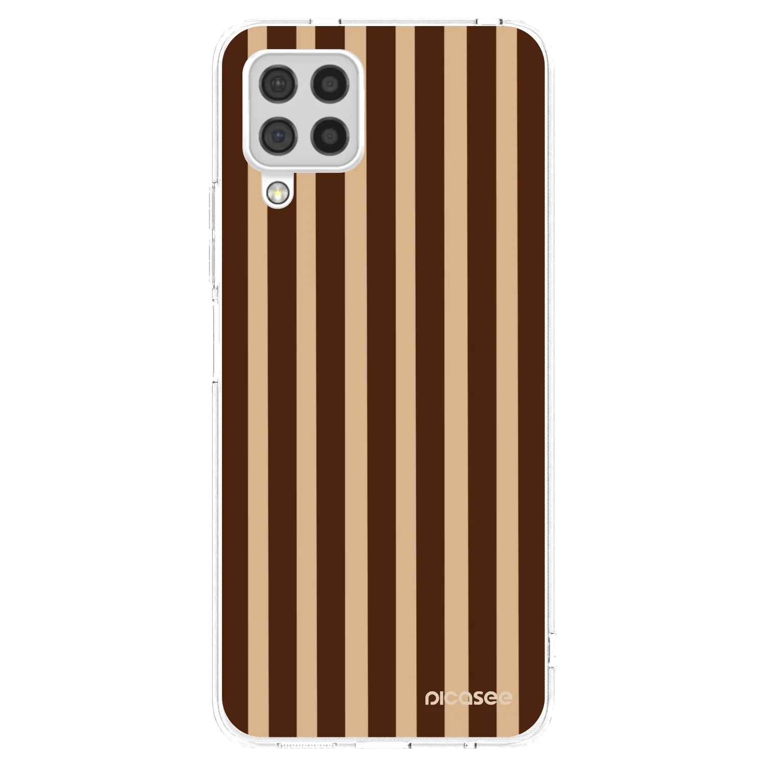 Picasee átlátszó szilikon tok az alábbi mobiltelefonokra Samsung Galaxy A22 A225F 4G - Brown lines