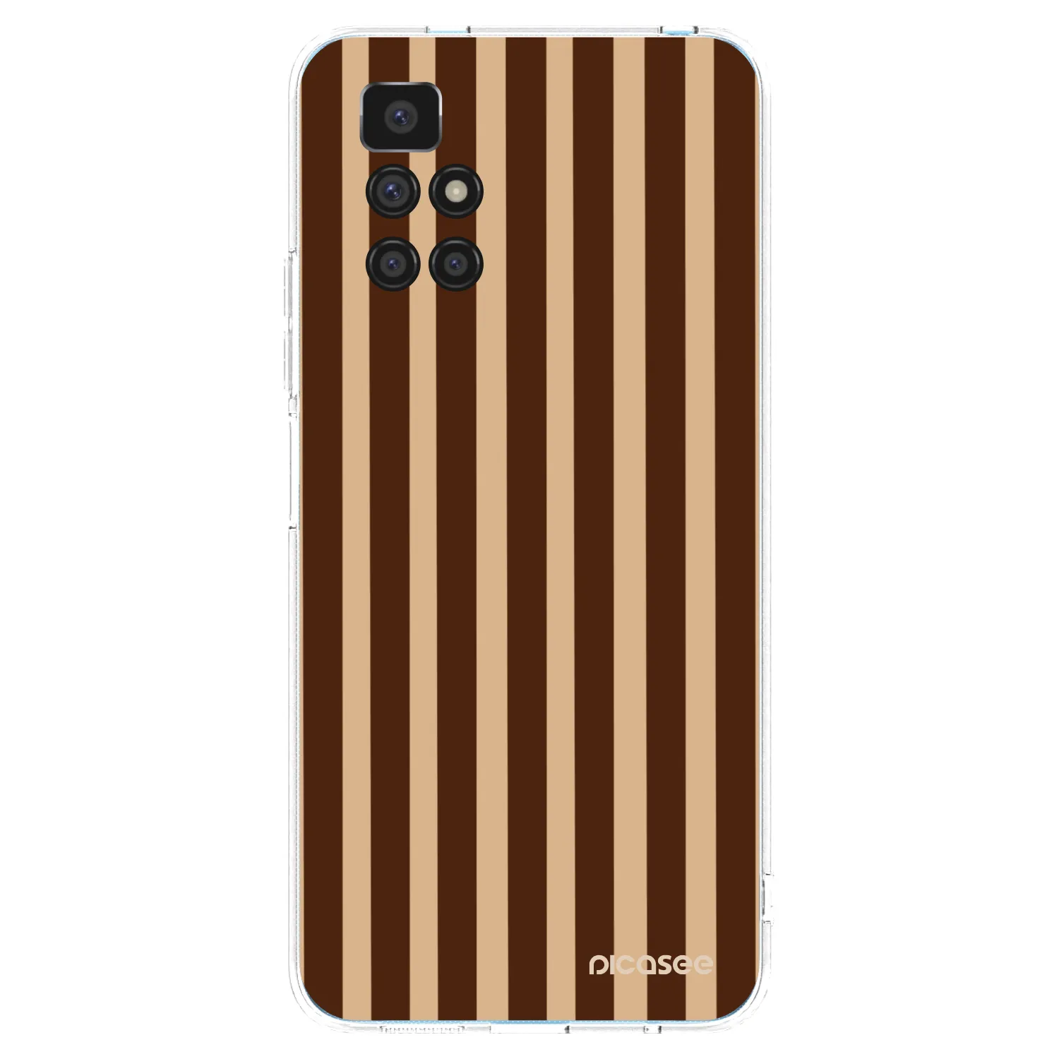 Picasee átlátszó szilikon tok az alábbi mobiltelefonokra Xiaomi Redmi 10 - Brown lines