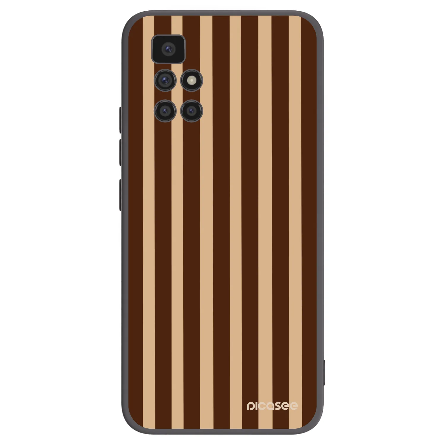 Picasee fekete szilikon tok az alábbi mobiltelefonokra Xiaomi Redmi 10 - Brown lines