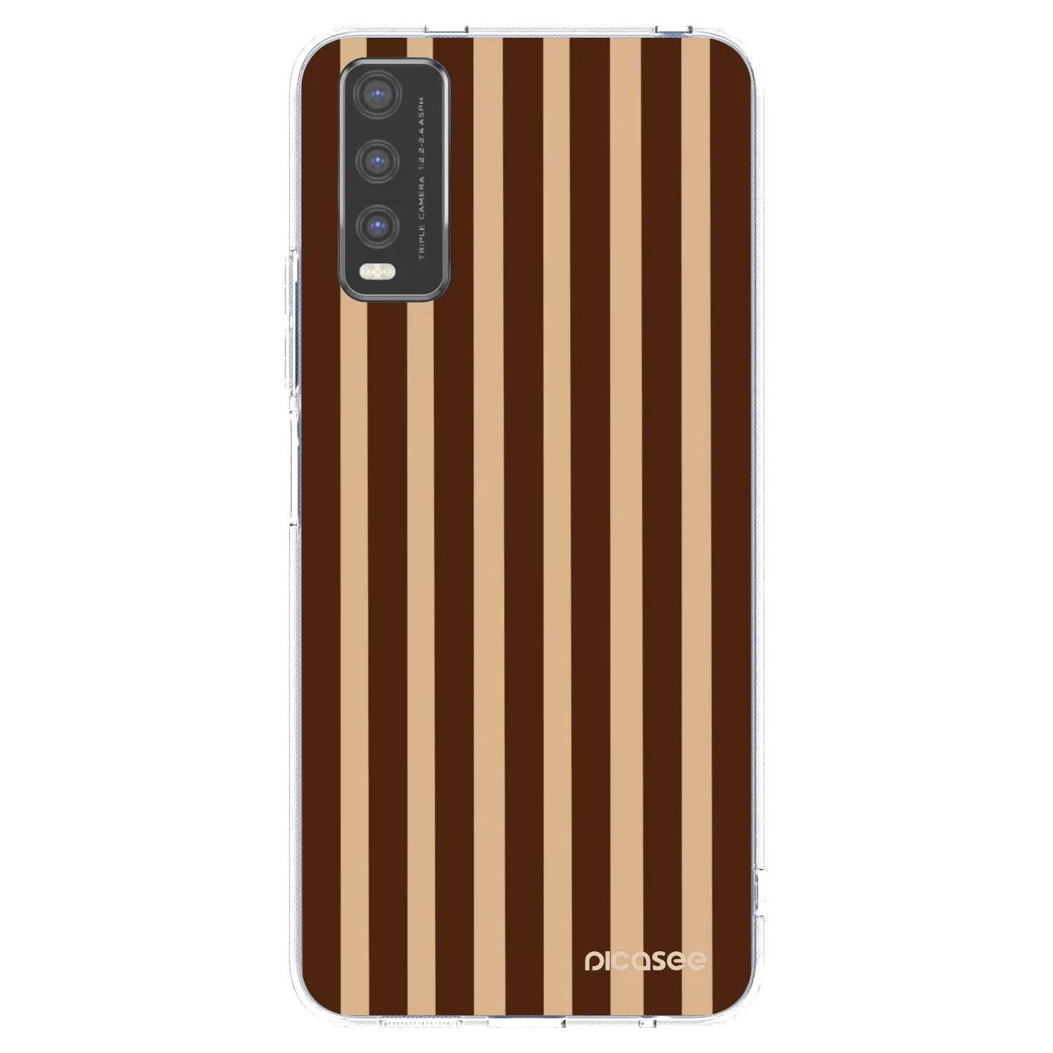 Picasee átlátszó szilikon tok az alábbi mobiltelefonokra Vivo Y20s - Brown lines