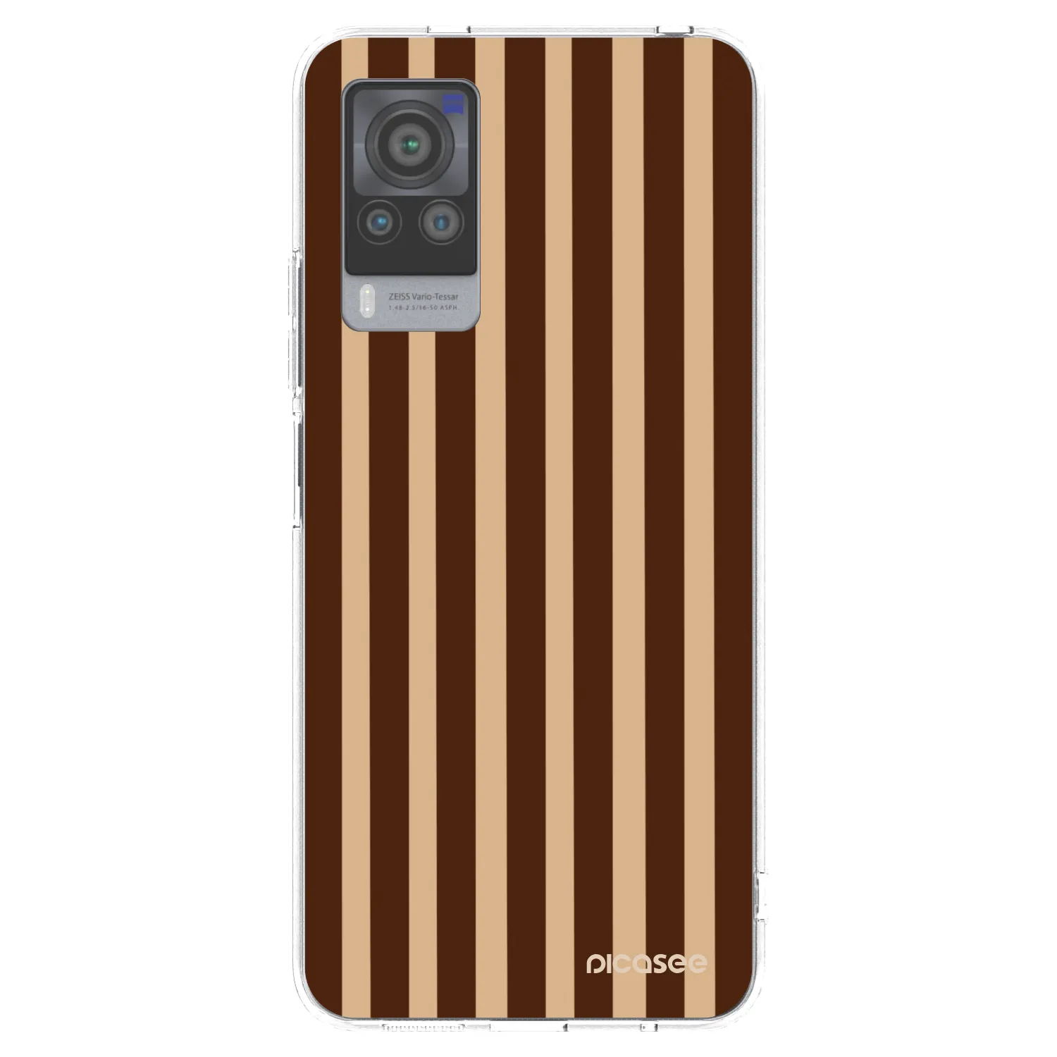 Picasee átlátszó szilikon tok az alábbi mobiltelefonokra Vivo X60 Pro 5G - Brown lines