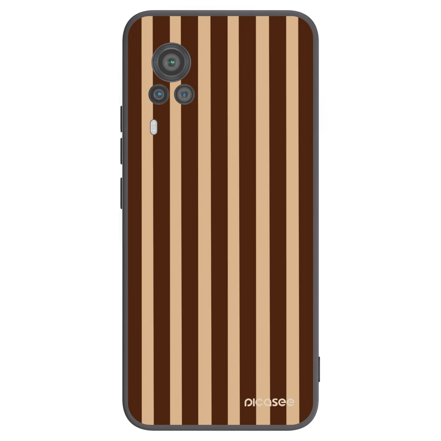 Picasee fekete szilikon tok az alábbi mobiltelefonokra Vivo X60 Pro 5G - Brown lines