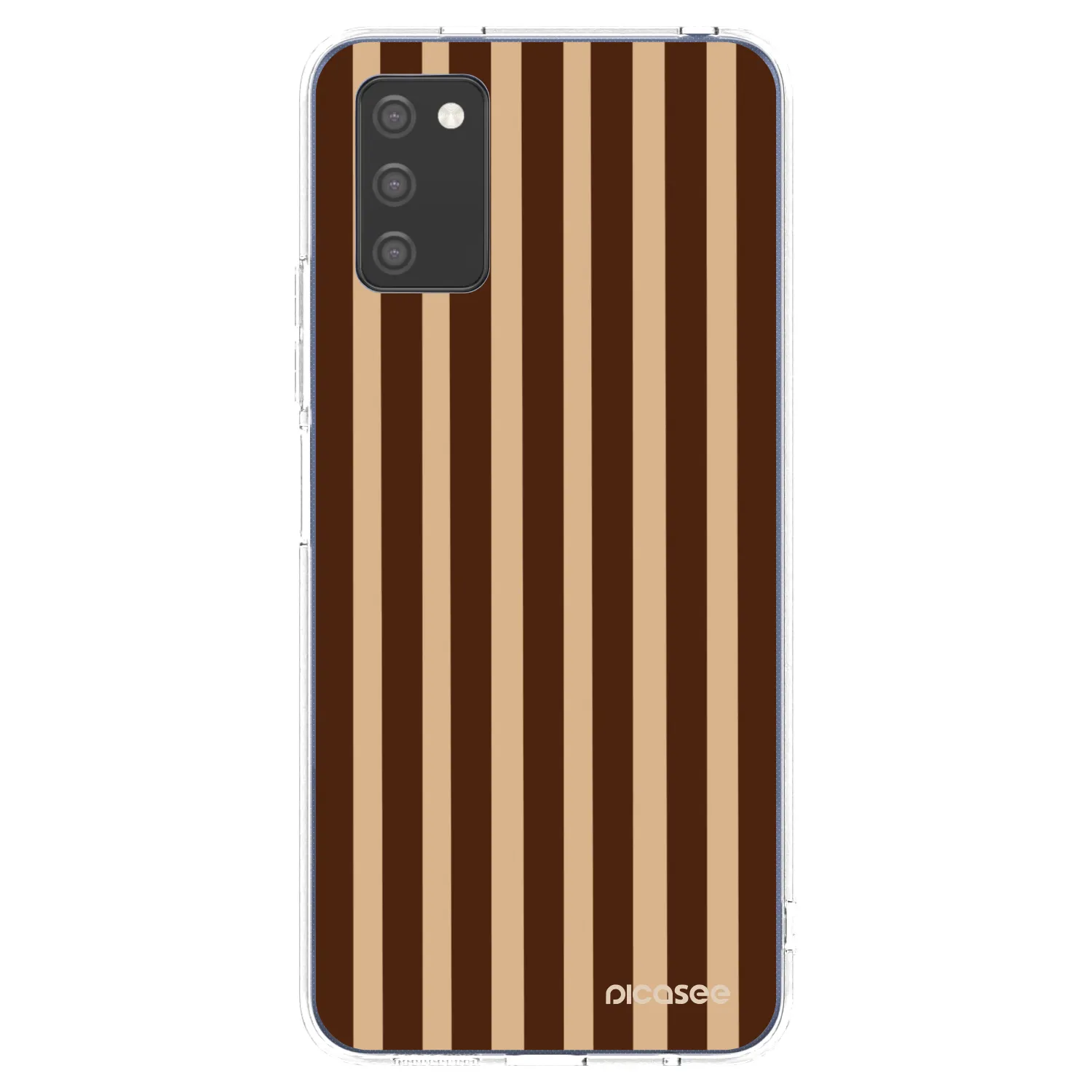 Picasee átlátszó szilikon tok az alábbi mobiltelefonokra Samsung Galaxy A03s A037G - Brown lines