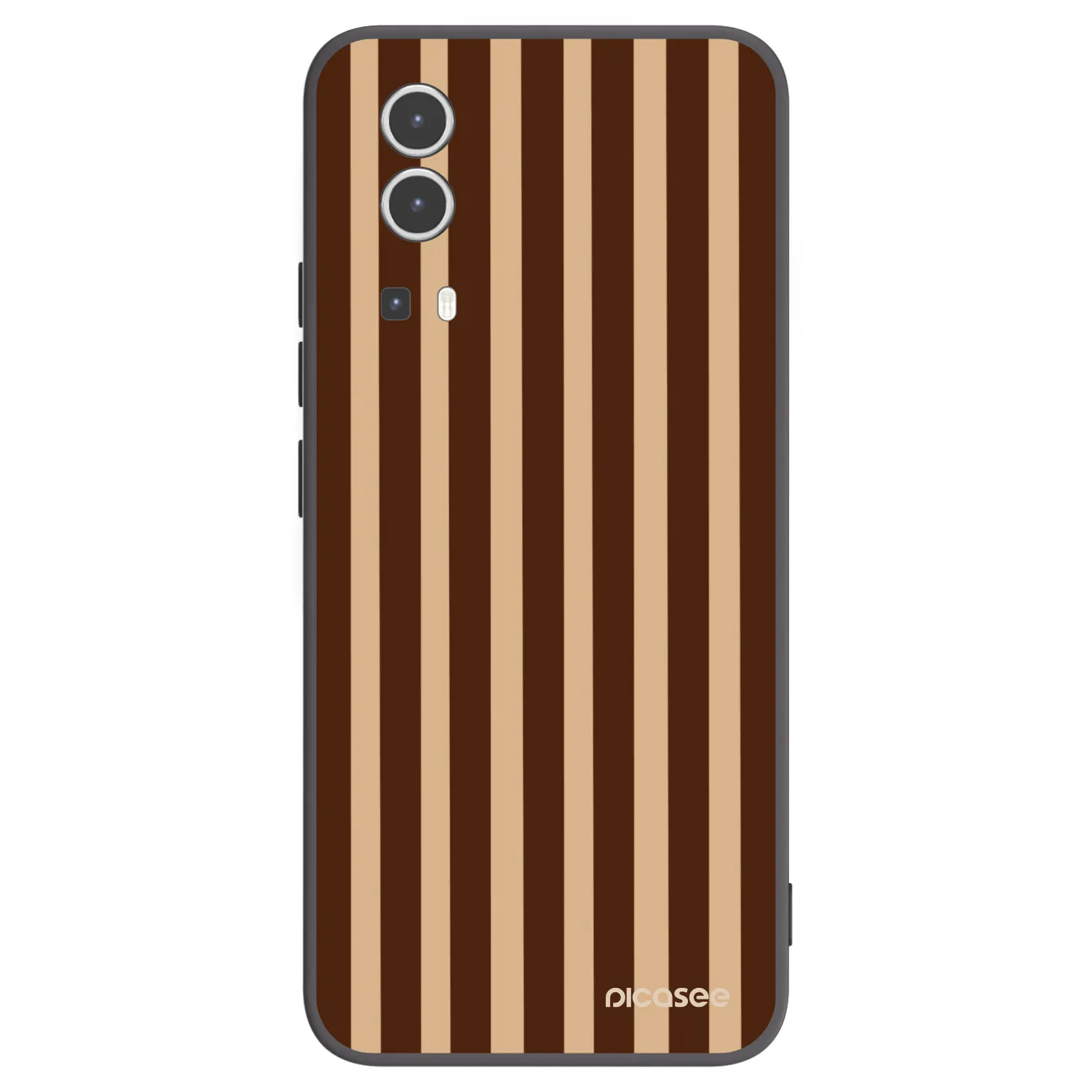 Picasee fekete szilikon tok az alábbi mobiltelefonokra Vivo Y72 5G - Brown lines