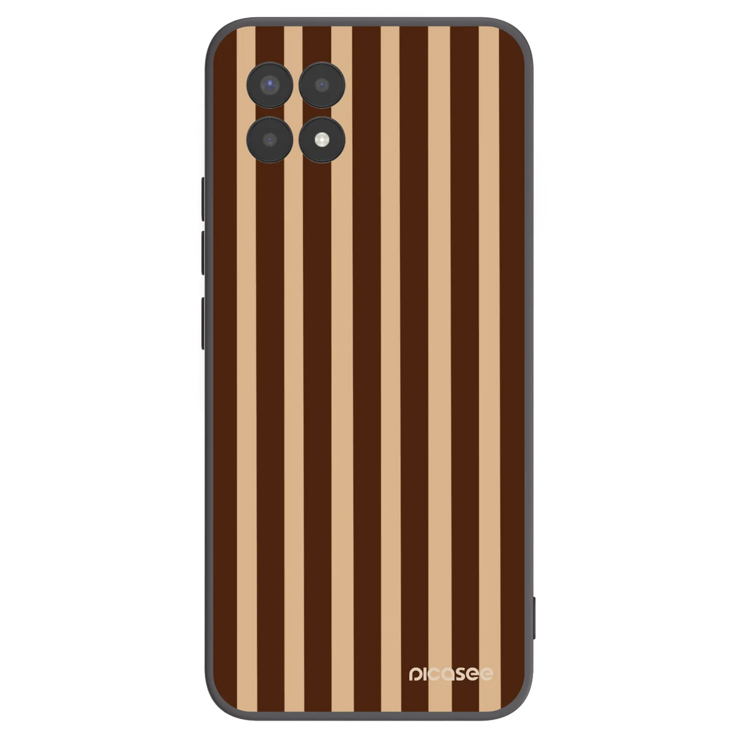 Picasee fekete szilikon tok az alábbi mobiltelefonokra Realme 8i - Brown lines