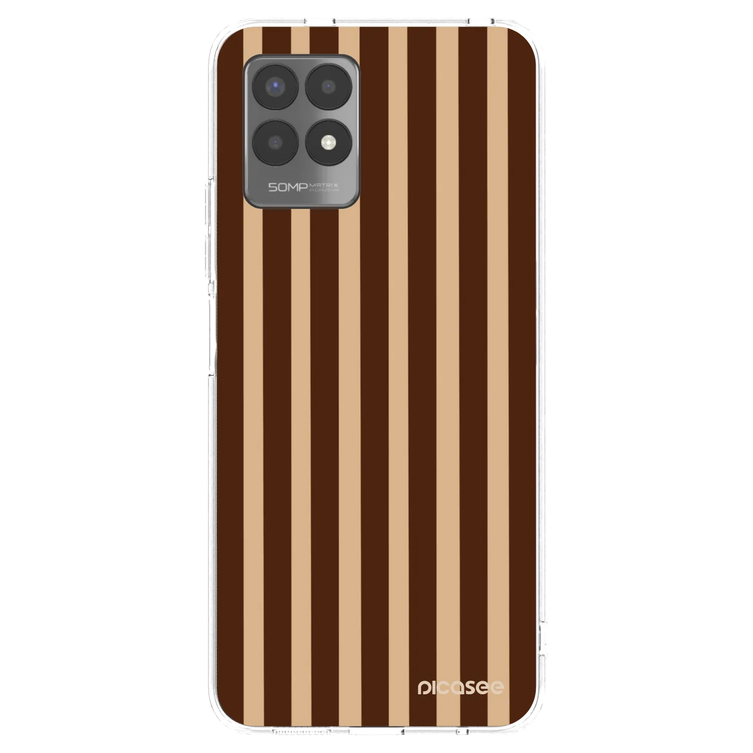 Picasee átlátszó szilikon tok az alábbi mobiltelefonokra Realme 8i - Brown lines