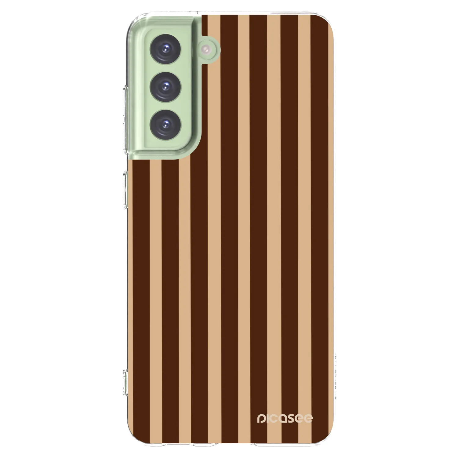 Picasee átlátszó szilikon tok az alábbi mobiltelefonokra Samsung Galaxy S21 FE 5G - Brown lines