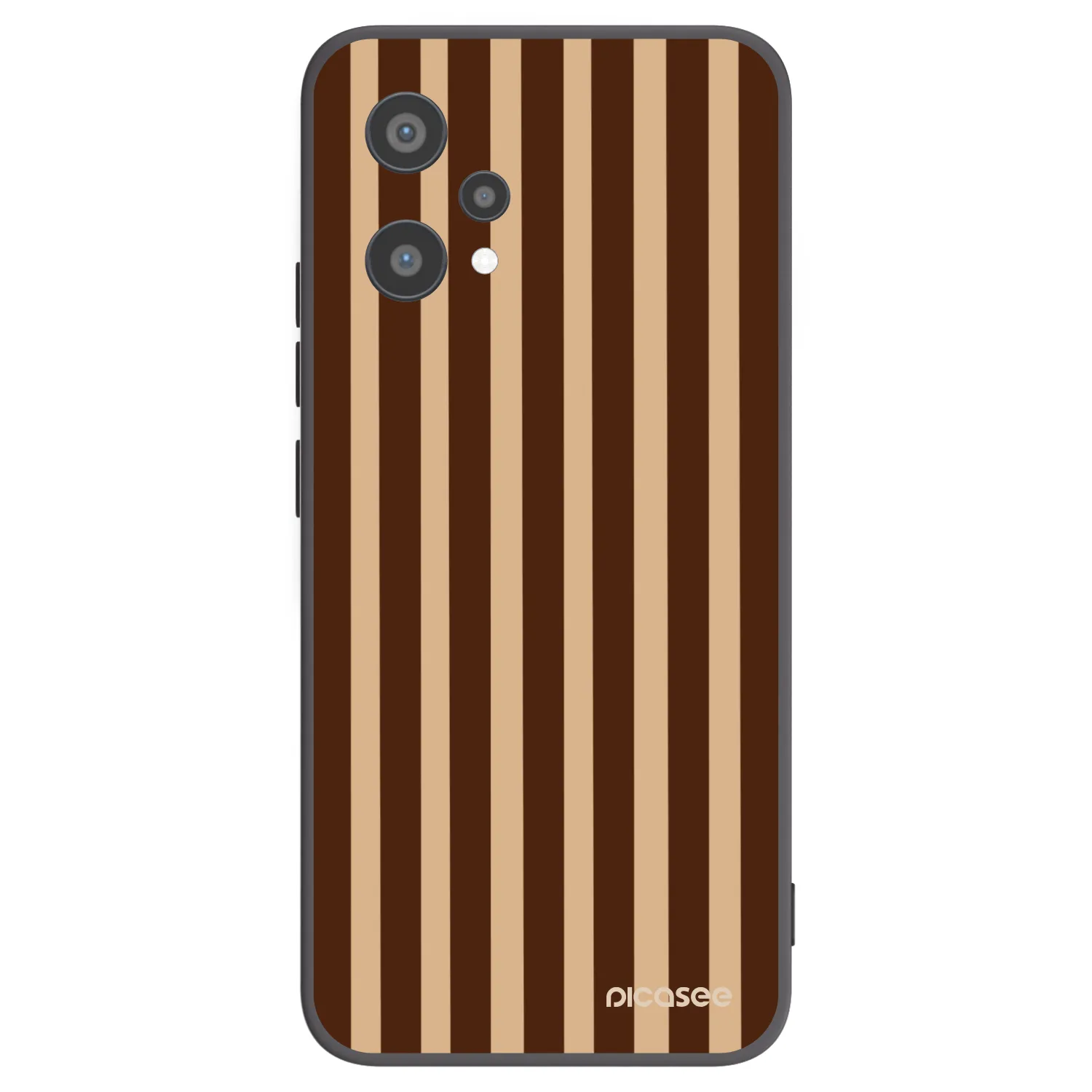 Picasee fekete szilikon tok az alábbi mobiltelefonokra Realme 9 Pro 5G - Brown lines