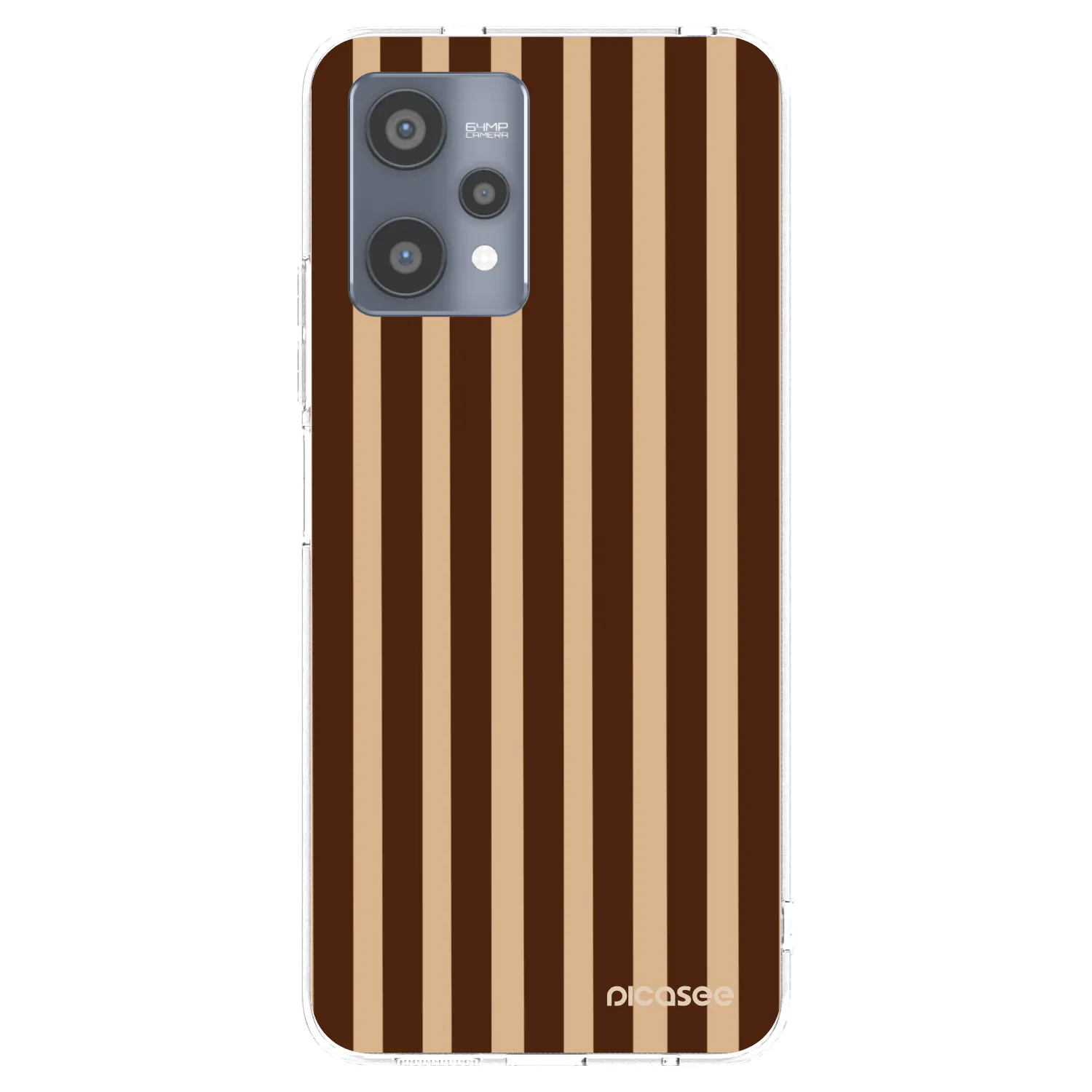 Picasee átlátszó szilikon tok az alábbi mobiltelefonokra Realme 9 Pro 5G - Brown lines