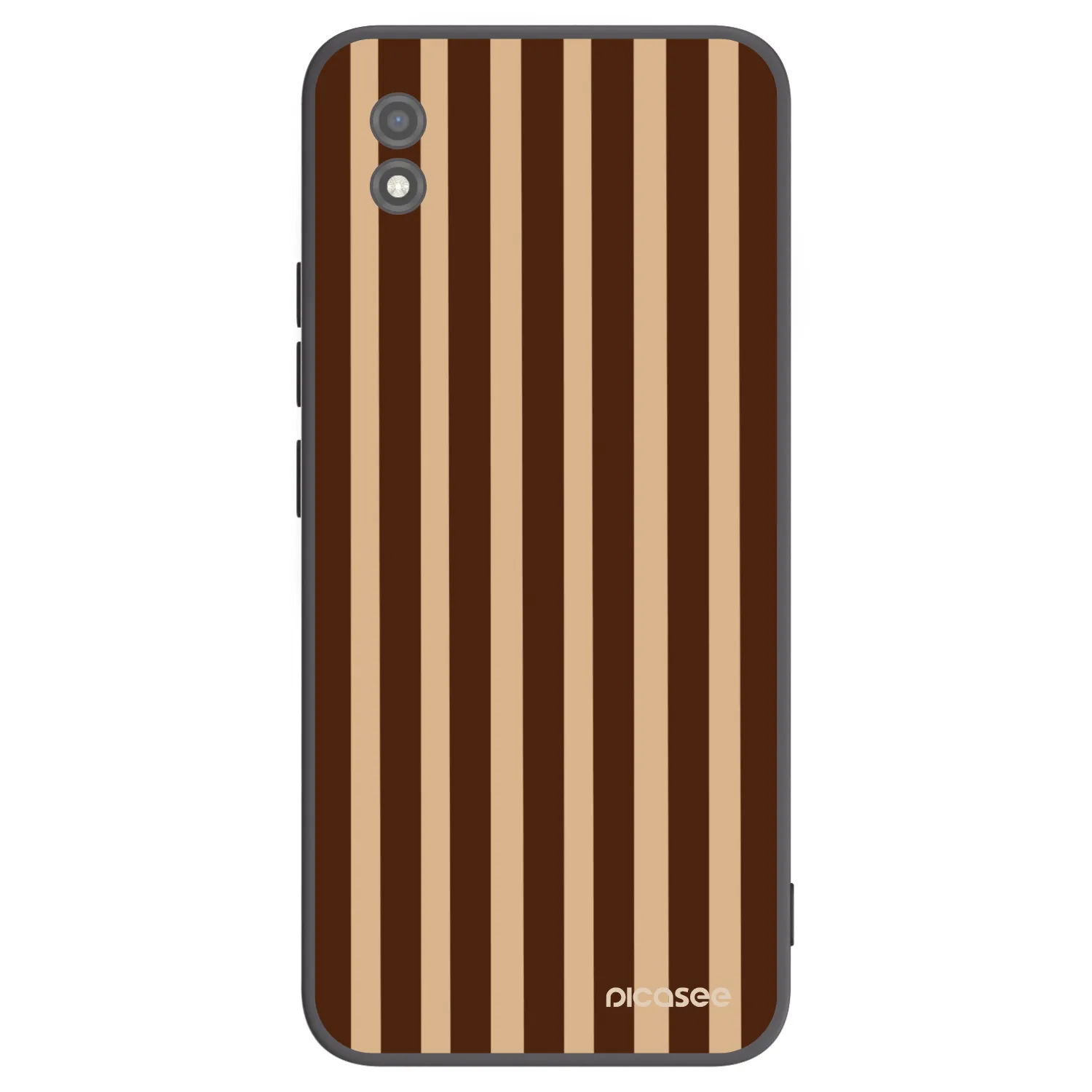 Picasee fekete szilikon tok az alábbi mobiltelefonokra Realme C11 (2021) - Brown lines