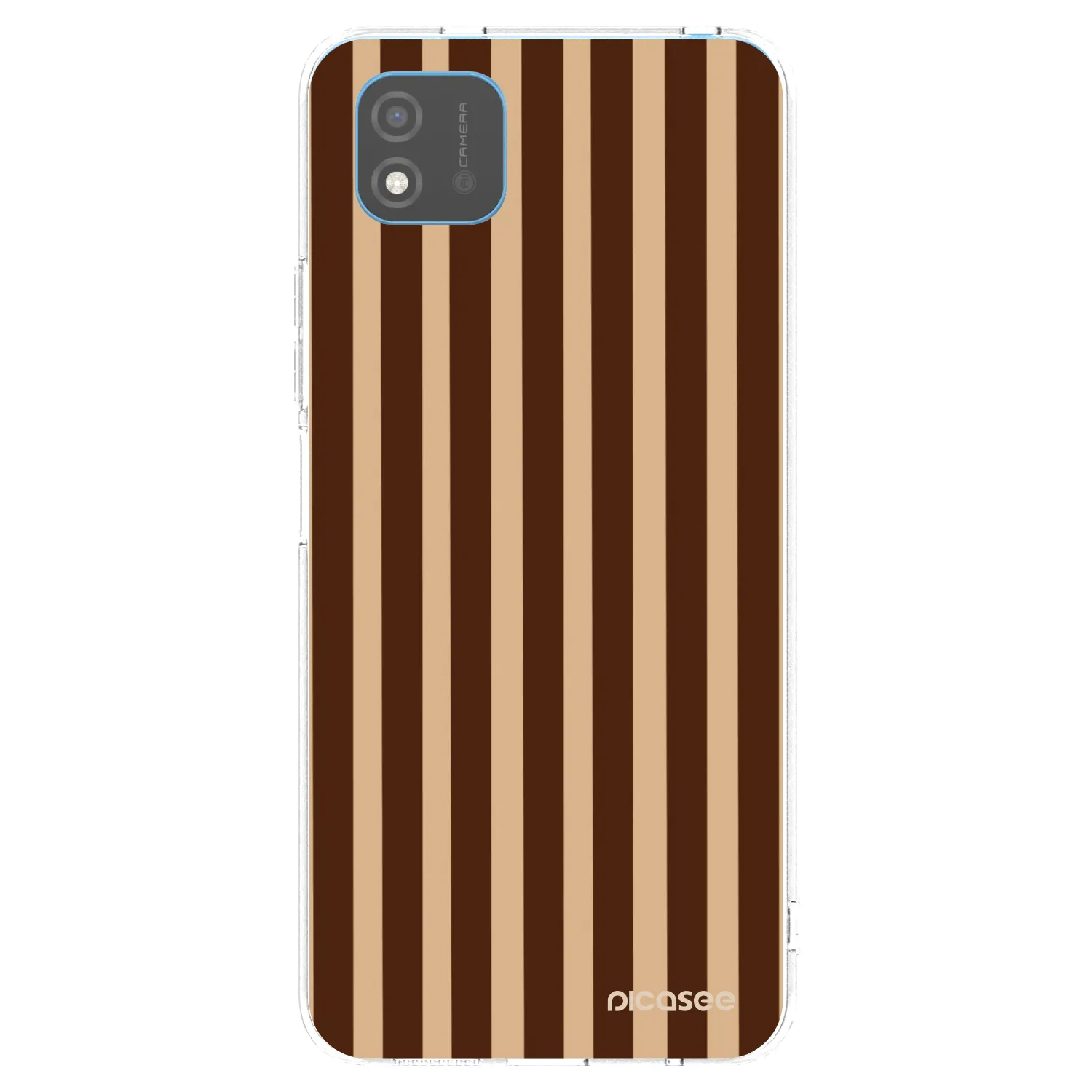 Picasee átlátszó szilikon tok az alábbi mobiltelefonokra Realme C11 (2021) - Brown lines