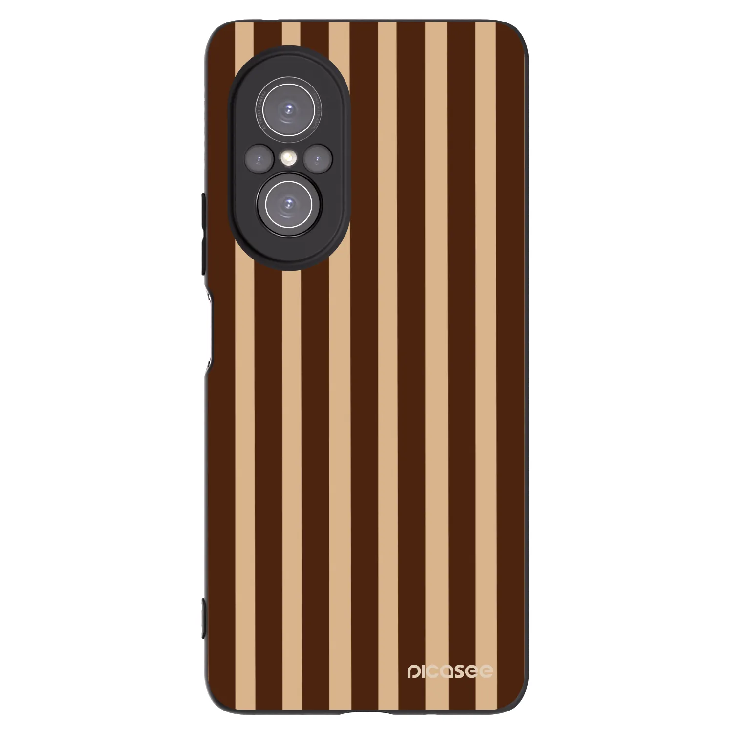 Picasee fekete szilikon tok az alábbi mobiltelefonokra Huawei Nova 9 SE - Brown lines