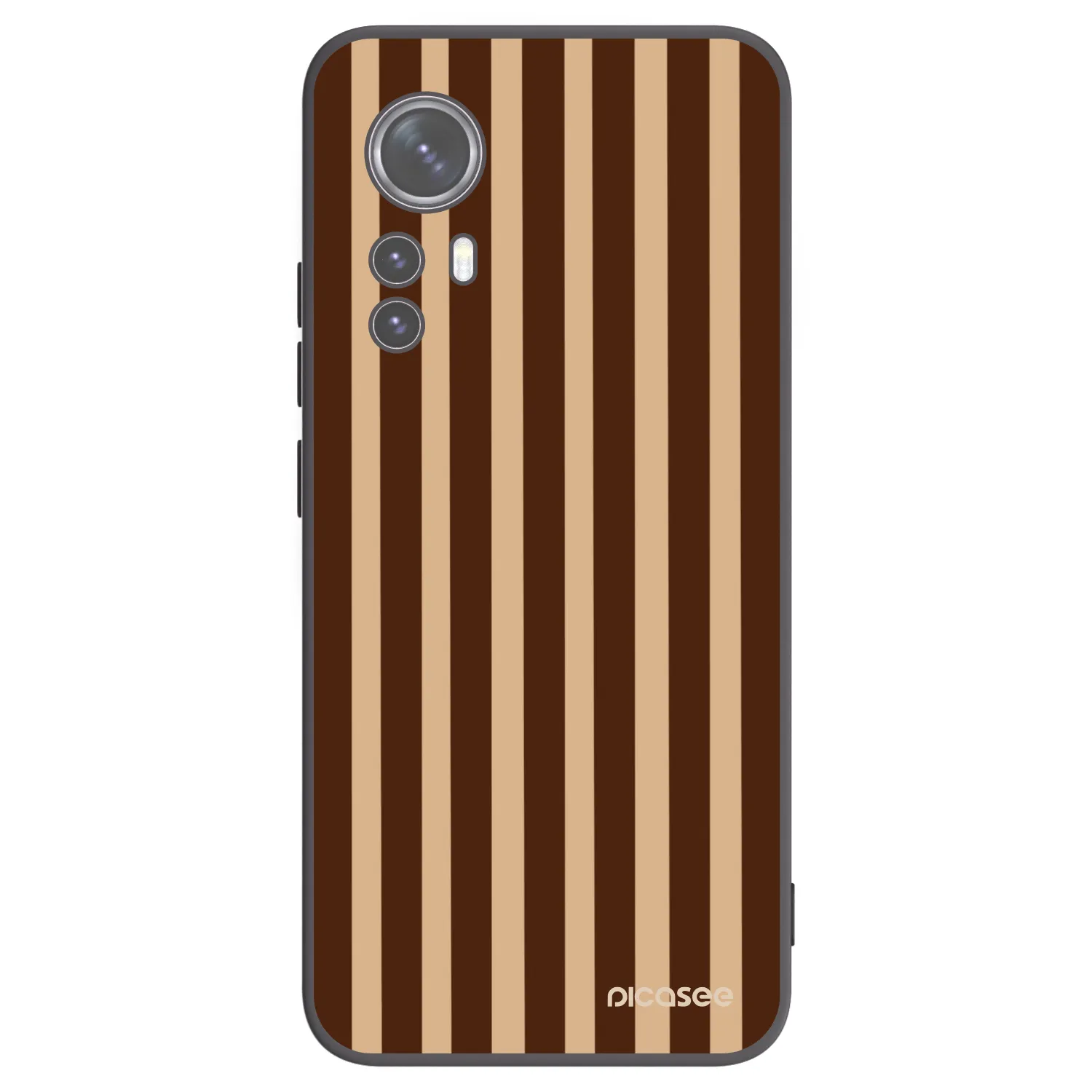 Picasee fekete szilikon tok az alábbi mobiltelefonokra Xiaomi 12 - Brown lines