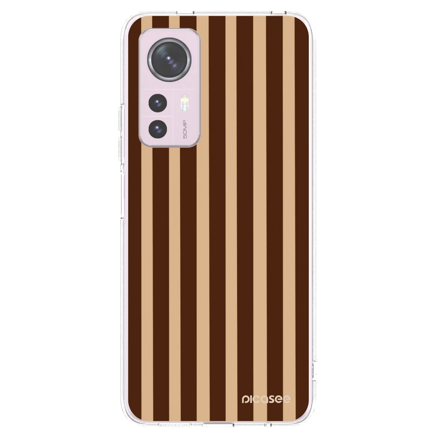 Picasee átlátszó szilikon tok az alábbi mobiltelefonokra Xiaomi 12 - Brown lines