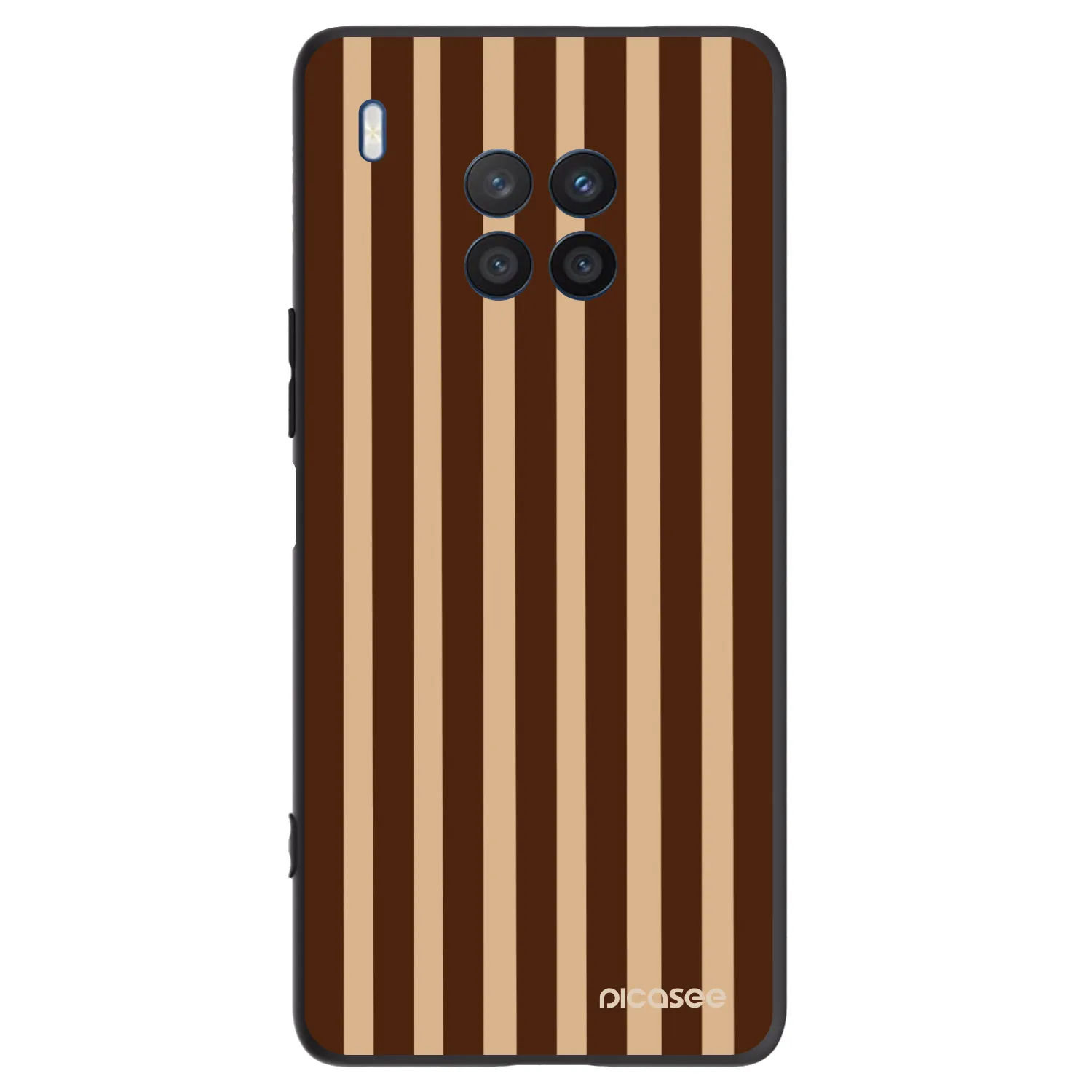 Picasee fekete szilikon tok az alábbi mobiltelefonokra Honor 50 Lite - Brown lines