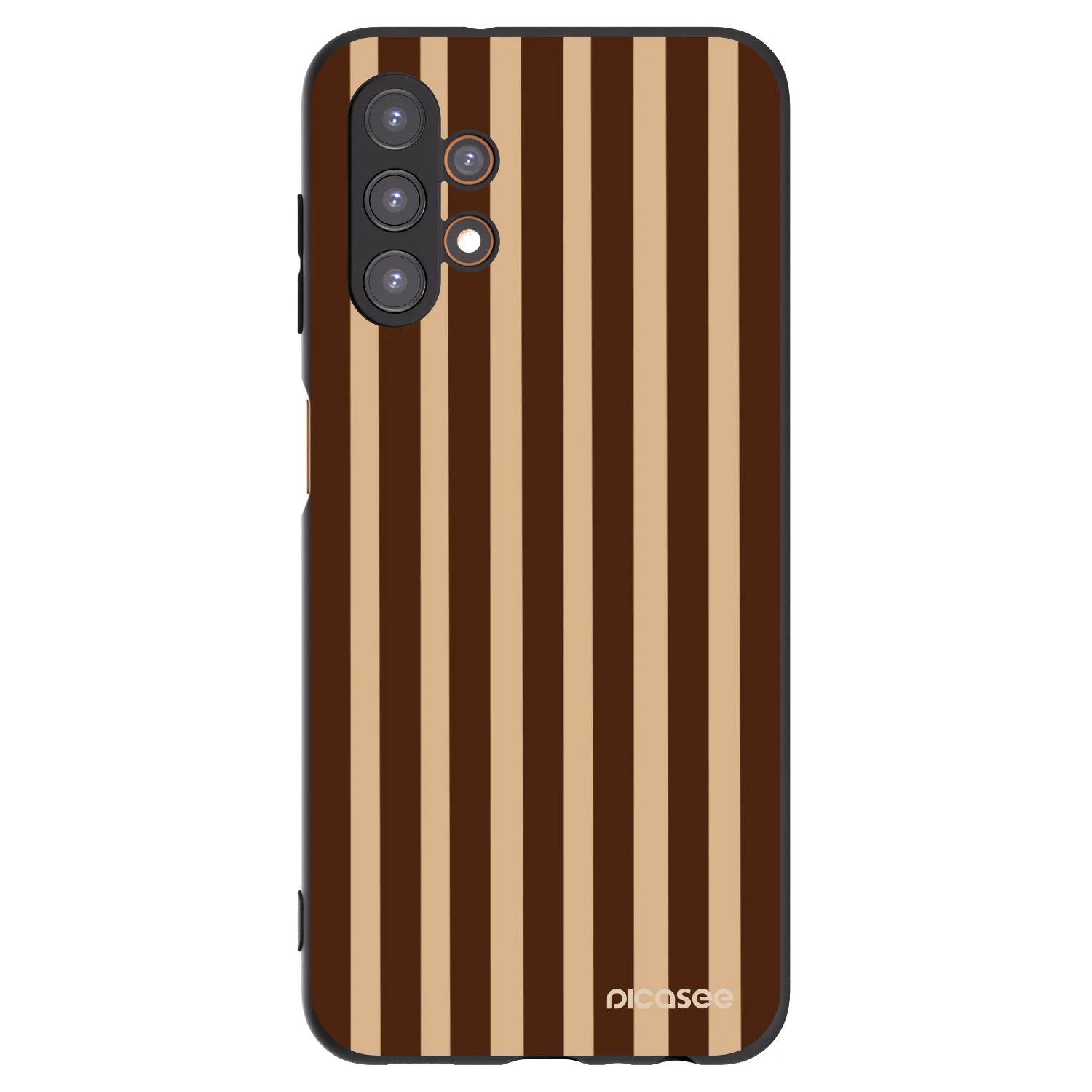 Picasee fekete szilikon tok az alábbi mobiltelefonokra Samsung Galaxy A13 4G A135 - Brown lines