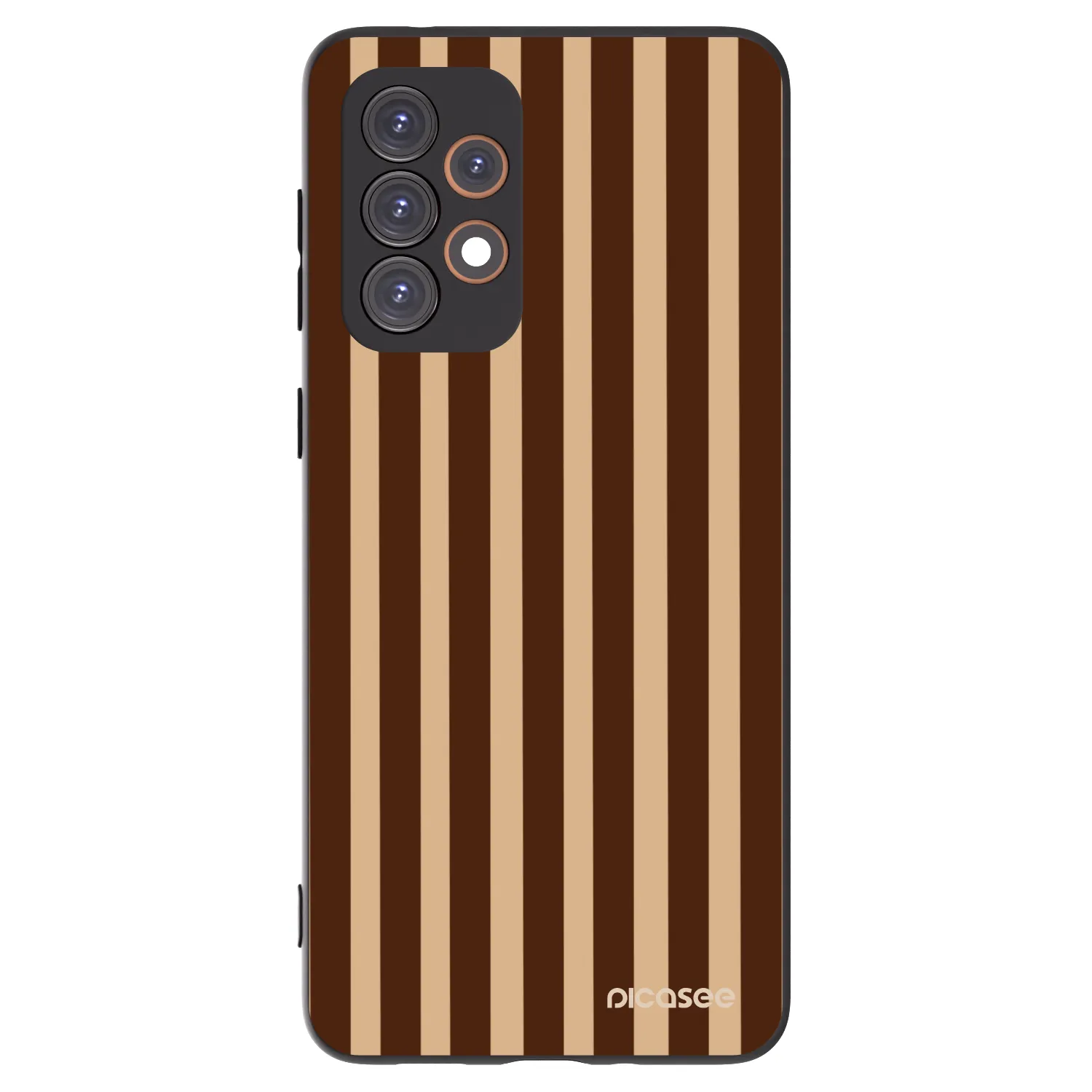 Picasee fekete szilikon tok az alábbi mobiltelefonokra Samsung Galaxy A33 5G A336 - Brown lines
