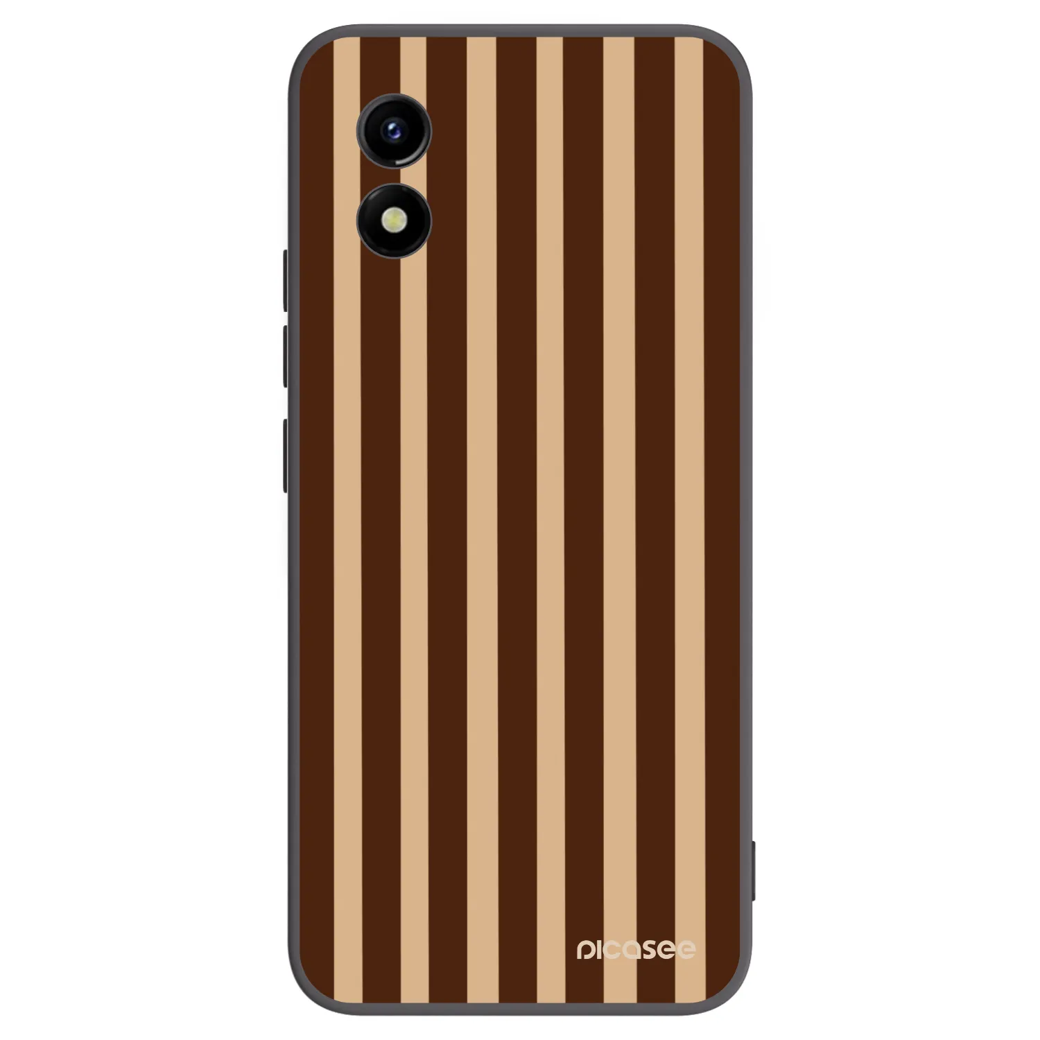 Picasee fekete szilikon tok az alábbi mobiltelefonokra Vivo Y01 - Brown lines