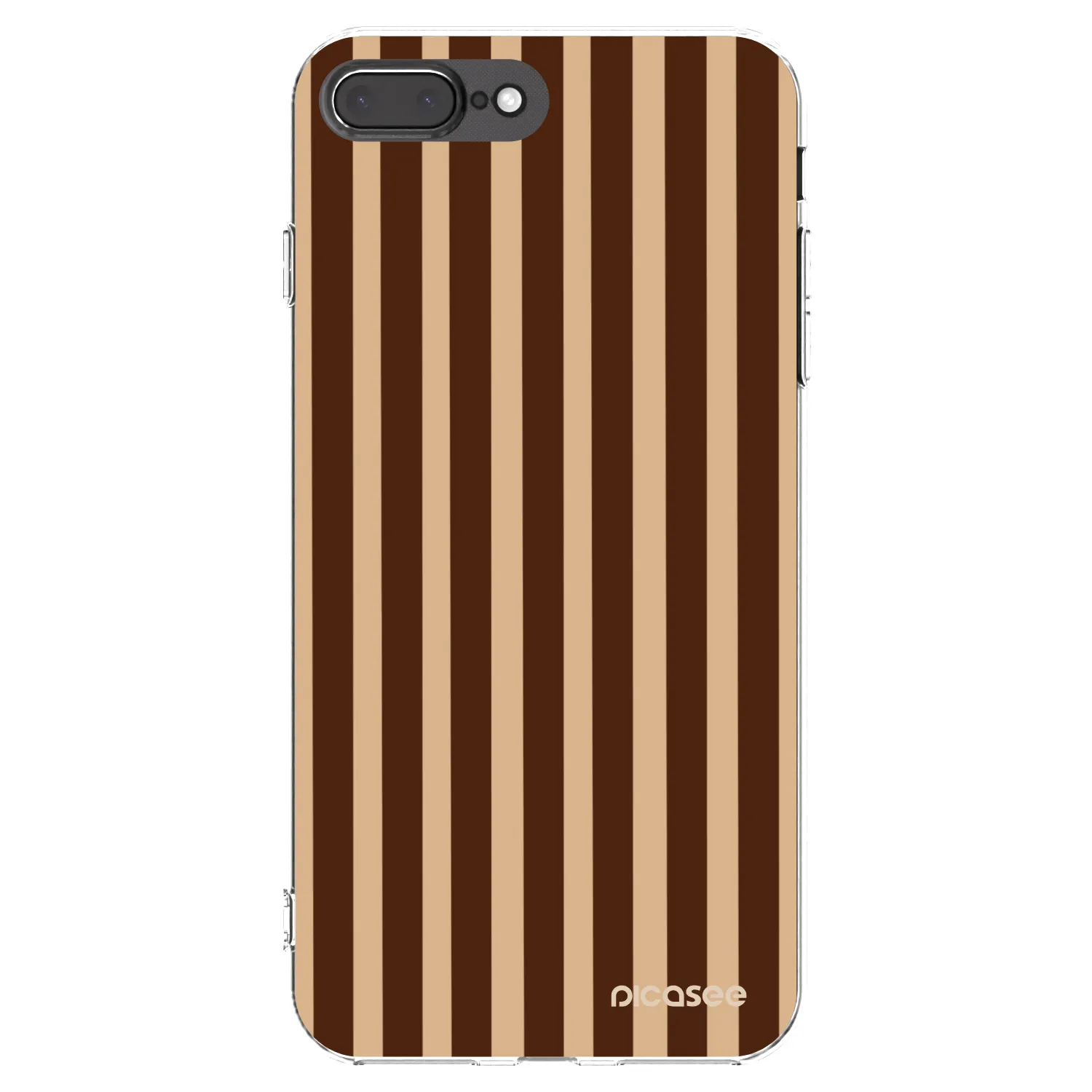 Picasee átlátszó szilikon tok az alábbi mobiltelefonokra Apple iPhone 8 Plus - Brown lines