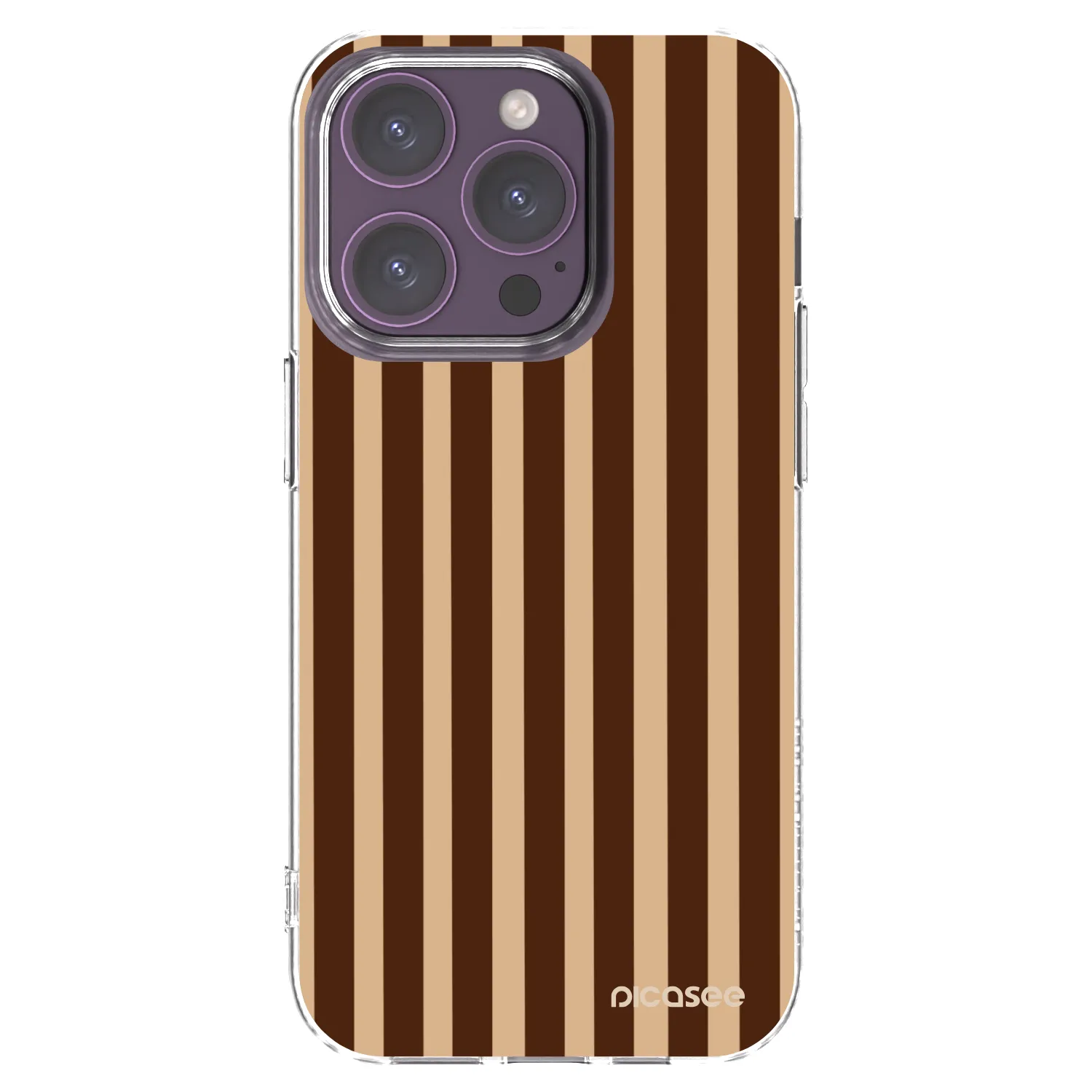 Picasee átlátszó szilikon tok az alábbi mobiltelefonokra Apple iPhone 14 Pro - Brown lines