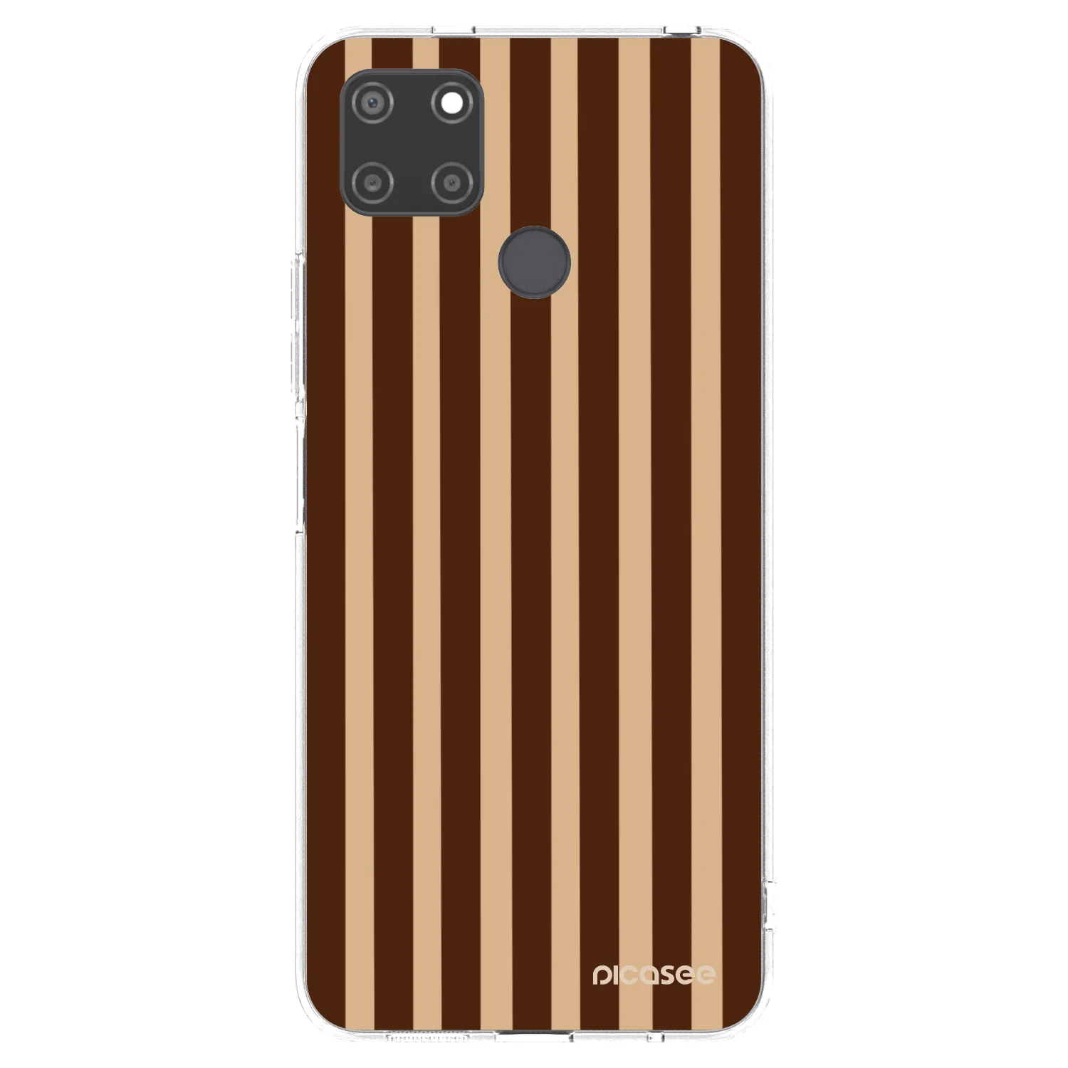Picasee átlátszó szilikon tok az alábbi mobiltelefonokra Realme C21Y - Brown lines