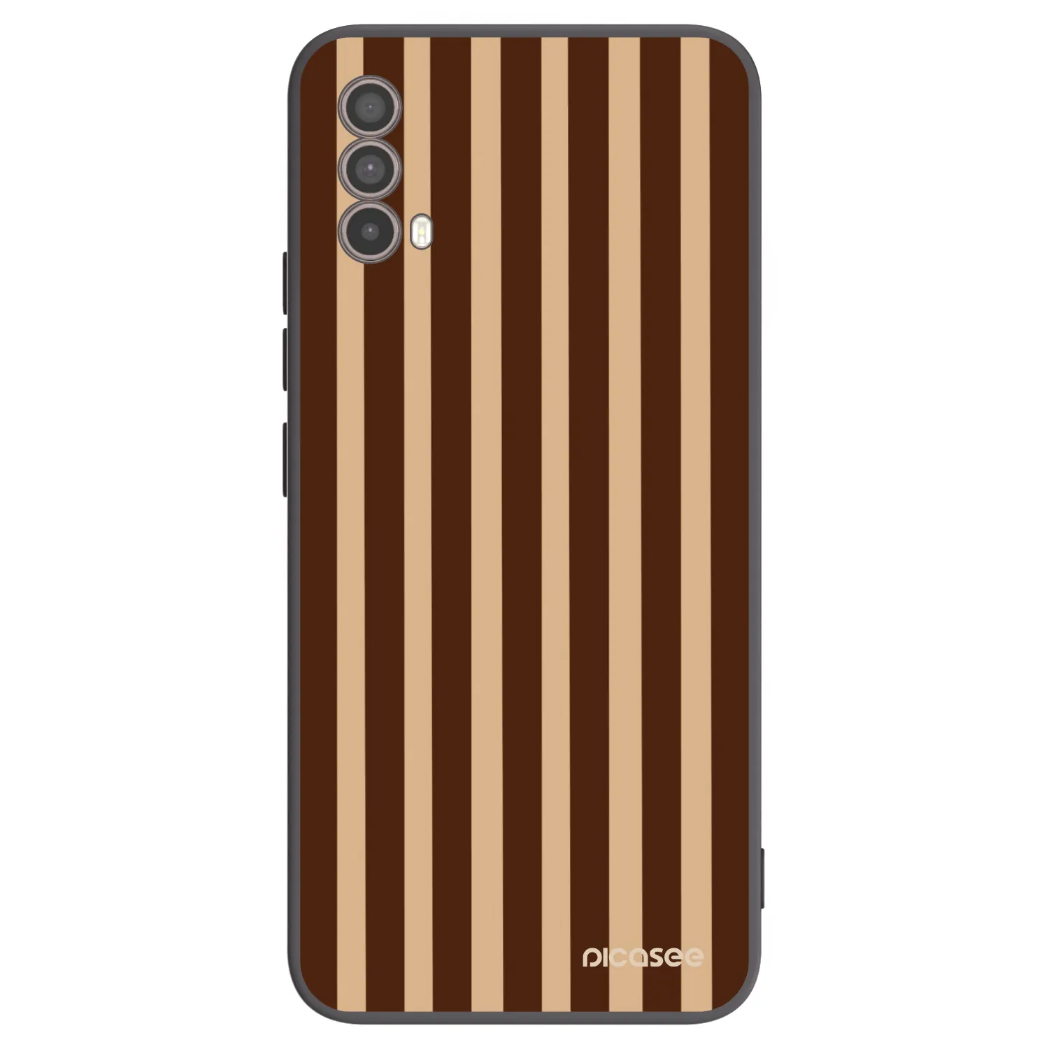 Picasee fekete szilikon tok az alábbi mobiltelefonokra Motorola Moto E40 - Brown lines