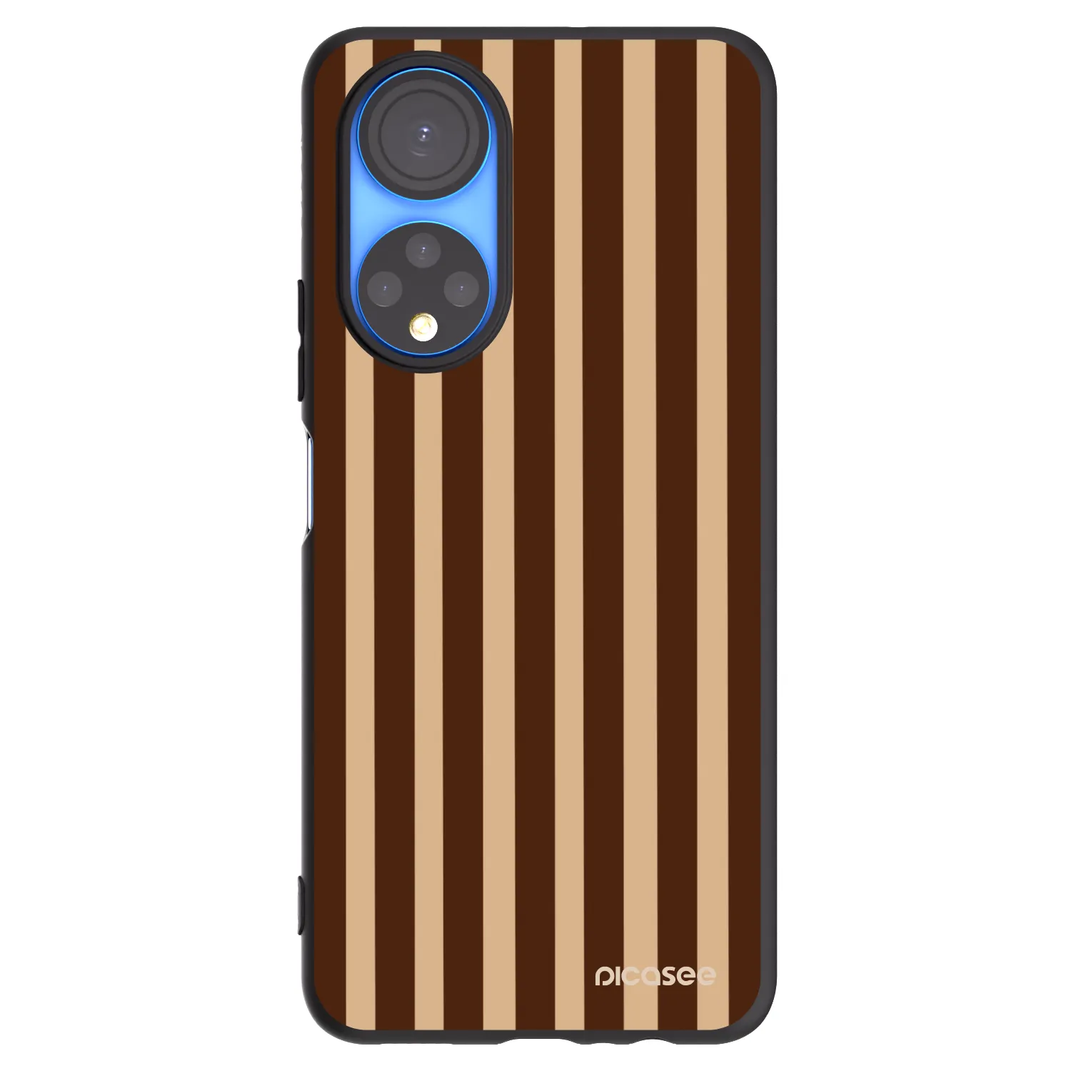 Picasee fekete szilikon tok az alábbi mobiltelefonokra Honor X7 - Brown lines