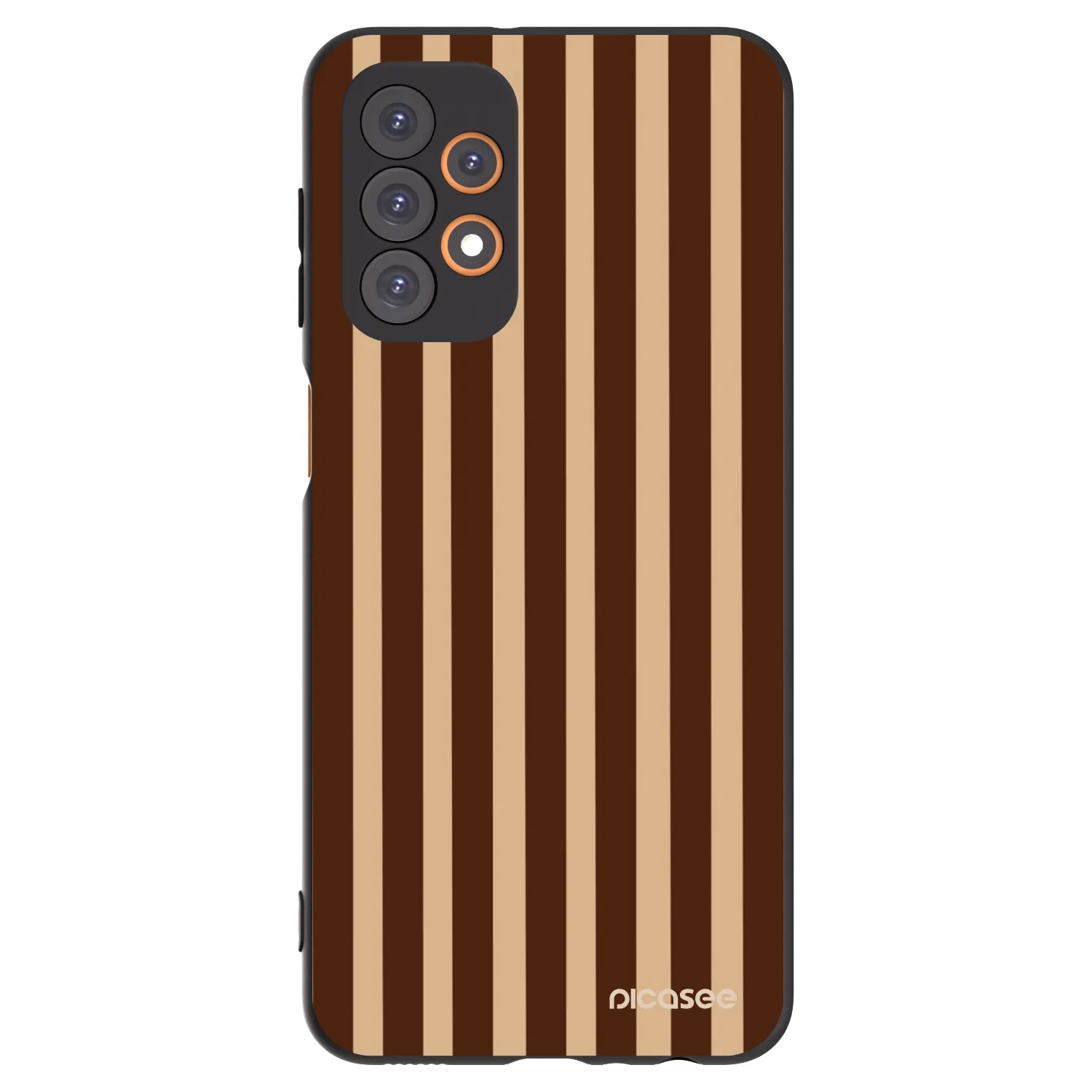 Picasee fekete szilikon tok az alábbi mobiltelefonokra Samsung Galaxy A23 A235F 4G - Brown lines