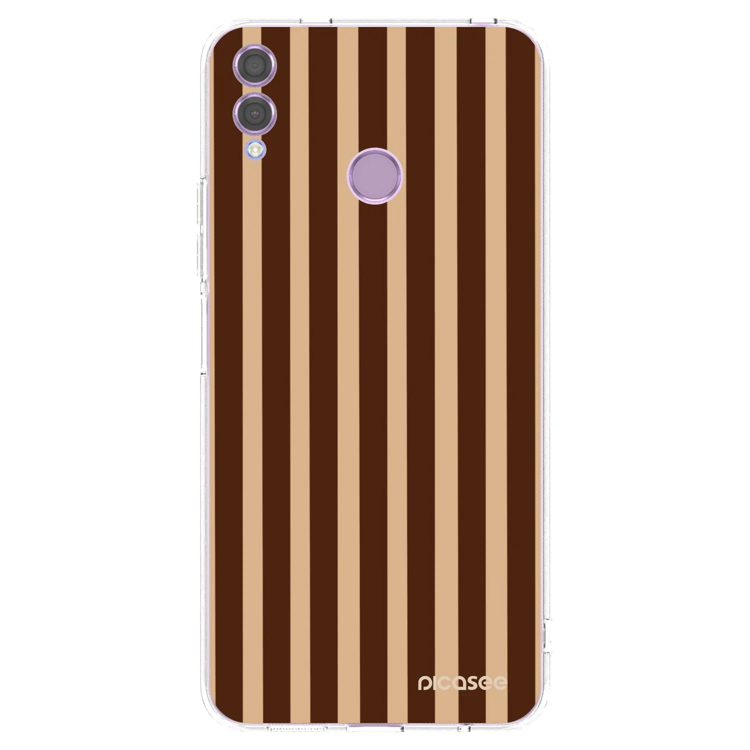 Picasee átlátszó szilikon tok az alábbi mobiltelefonokra Honor 8X - Brown lines