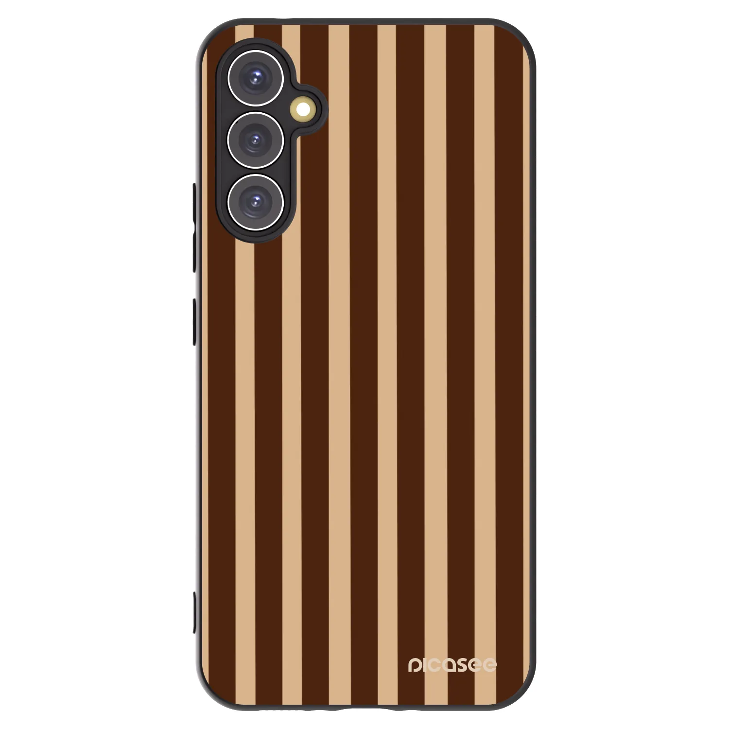 Picasee fekete szilikon tok az alábbi mobiltelefonokra Samsung Galaxy A34 5G A346B - Brown lines