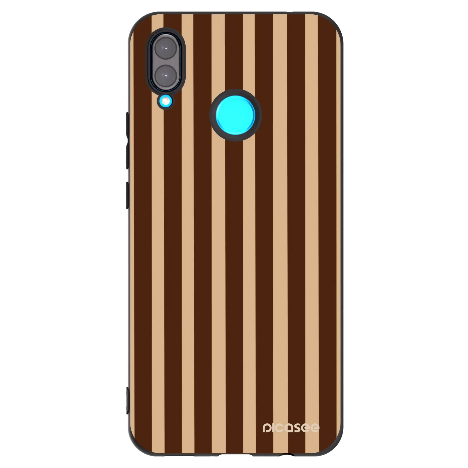 Picasee fekete szilikon tok az alábbi mobiltelefonokra Huawei Nova 3i - Brown lines