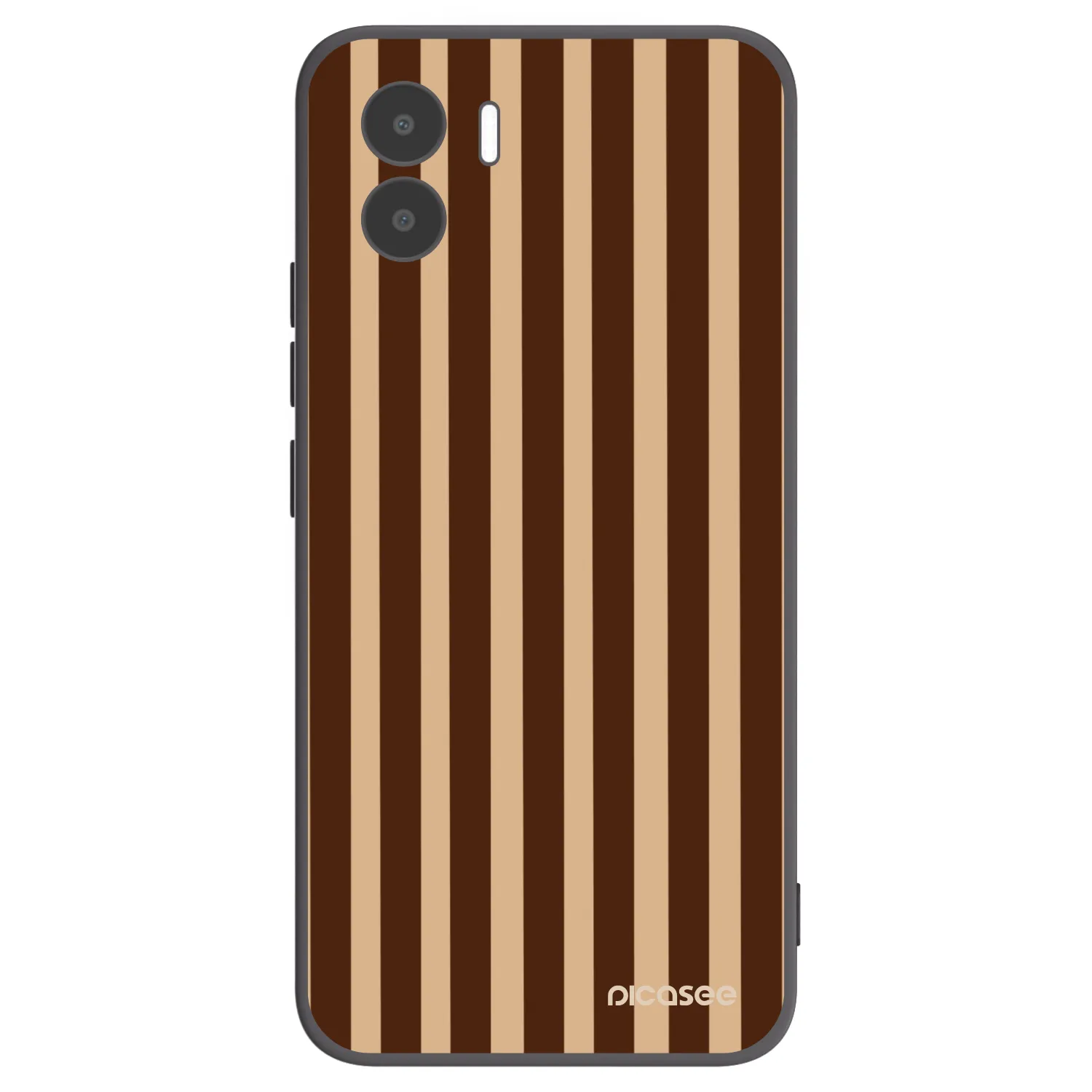 Picasee fekete szilikon tok az alábbi mobiltelefonokra Xiaomi Redmi A2 - Brown lines