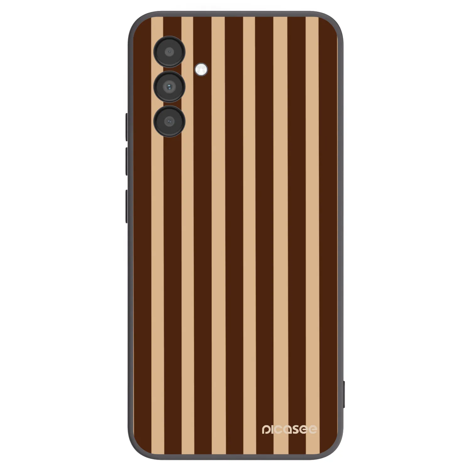 Picasee fekete szilikon tok az alábbi mobiltelefonokra Samsung Galaxy A04s A047F - Brown lines