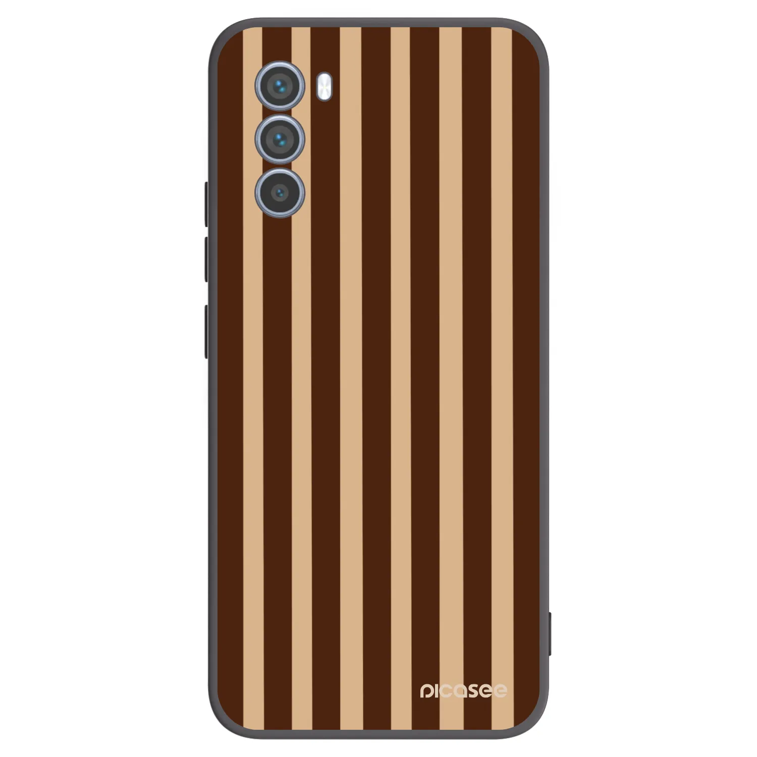 Picasee fekete szilikon tok az alábbi mobiltelefonokra Motorola Moto G62 - Brown lines