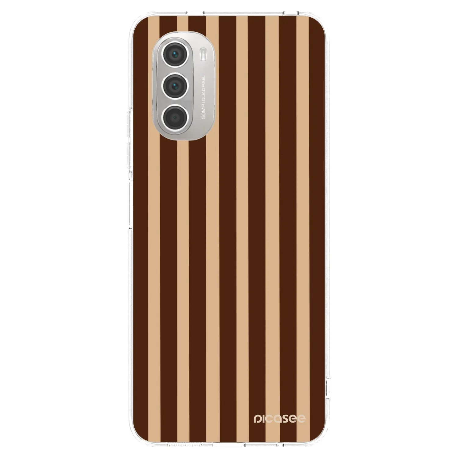 Picasee átlátszó szilikon tok az alábbi mobiltelefonokra Motorola Moto G51 - Brown lines