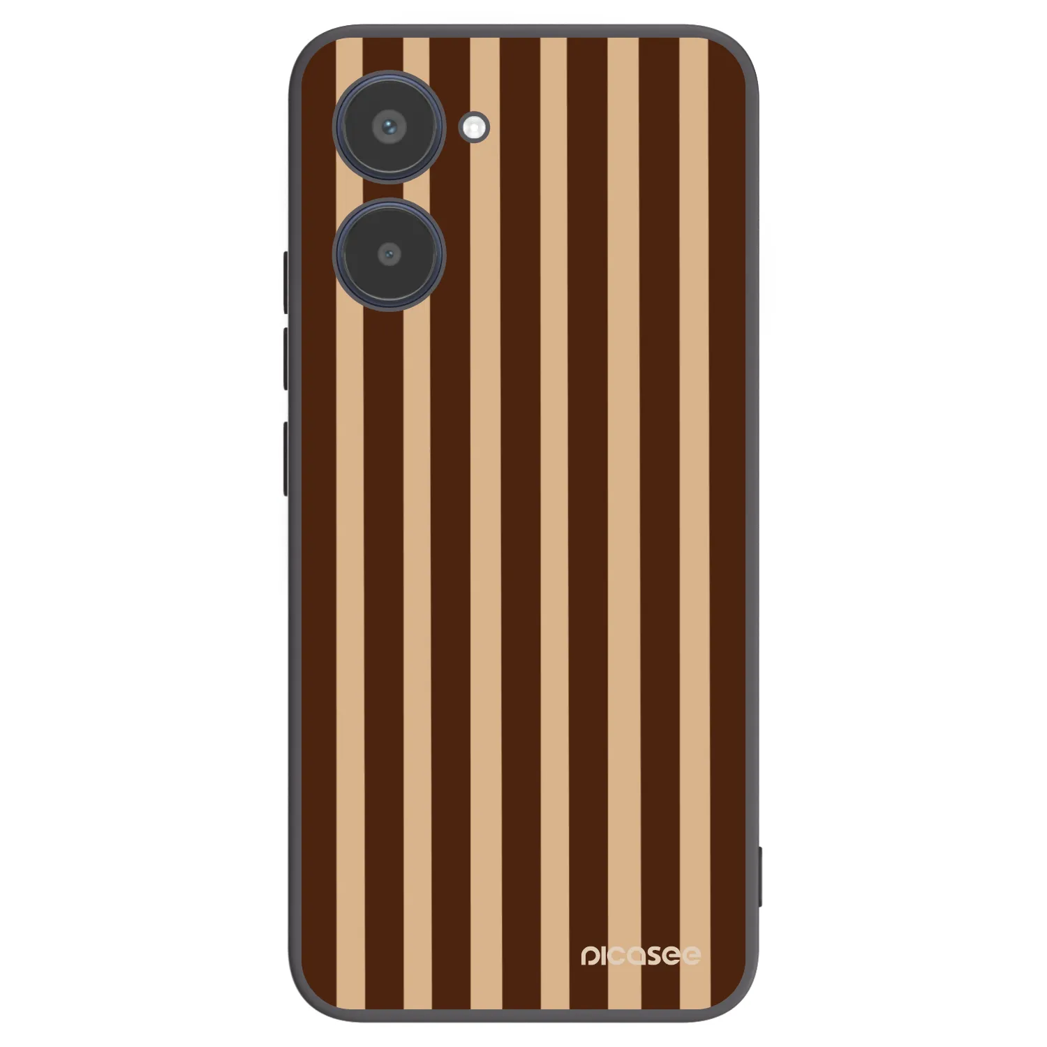 Picasee fekete szilikon tok az alábbi mobiltelefonokra Realme 10 4G - Brown lines