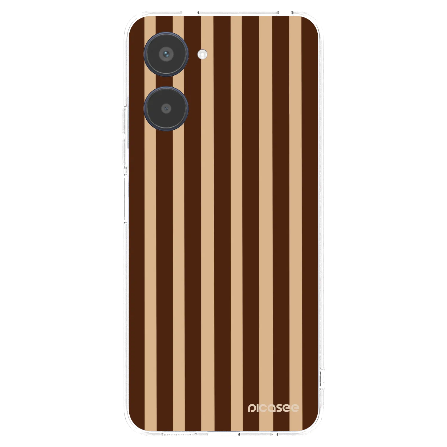 Picasee átlátszó szilikon tok az alábbi mobiltelefonokra Realme 10 4G - Brown lines