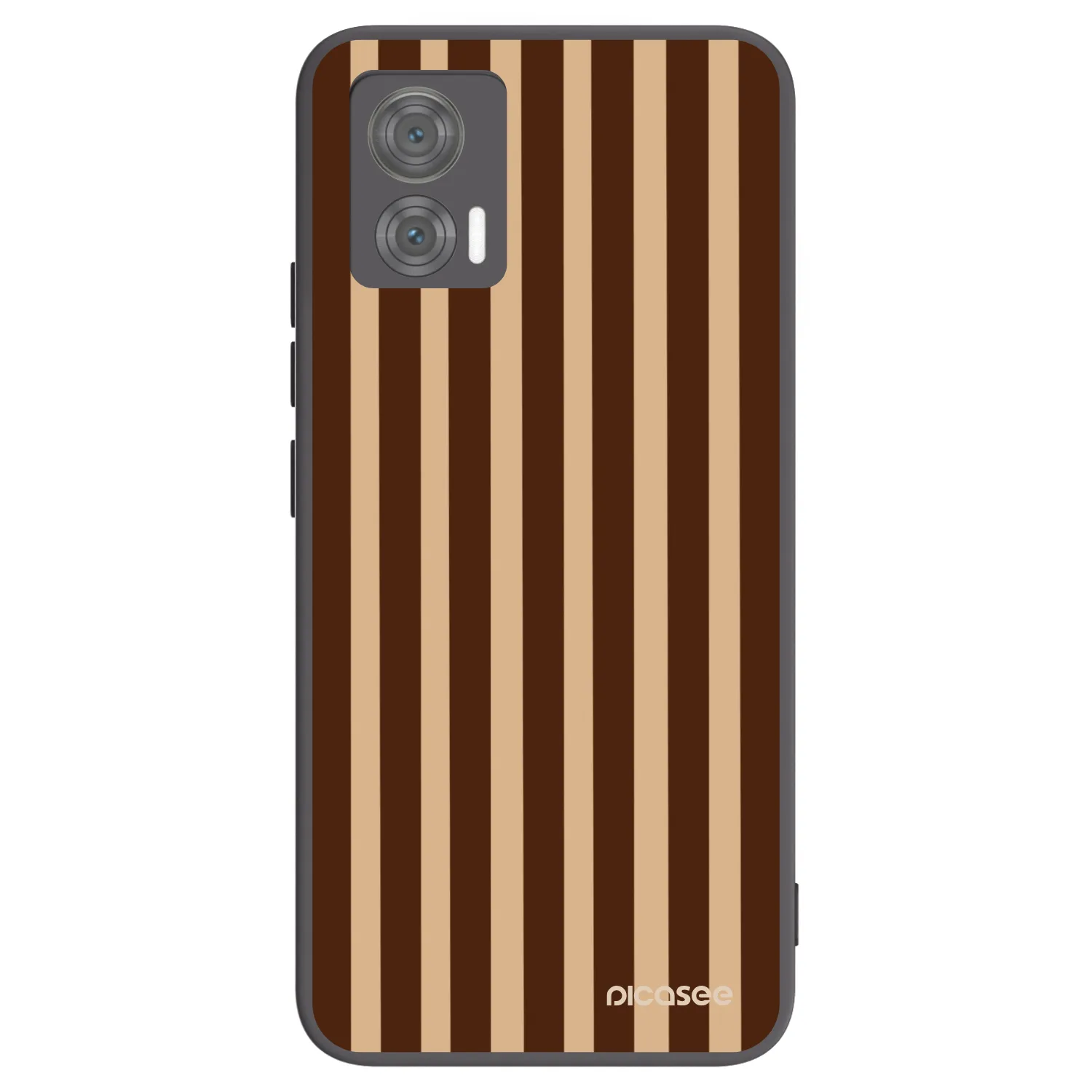 Picasee fekete szilikon tok az alábbi mobiltelefonokra Motorola Edge 30 Neo - Brown lines